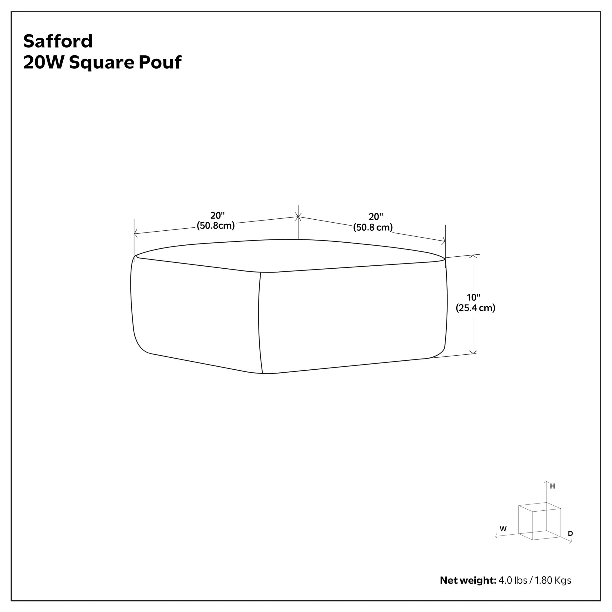 Safford - Square Outdoor / Indoor Pouf - Image 20
