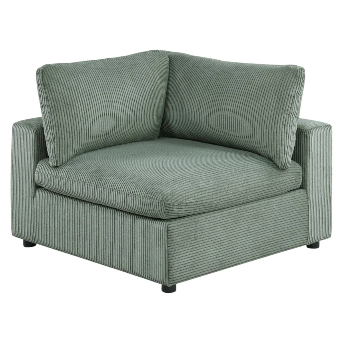 Sage Haven Modular Corduroy Sectional Sofa Set with Ottomans 6, 7, or 8 Piece - Image 3