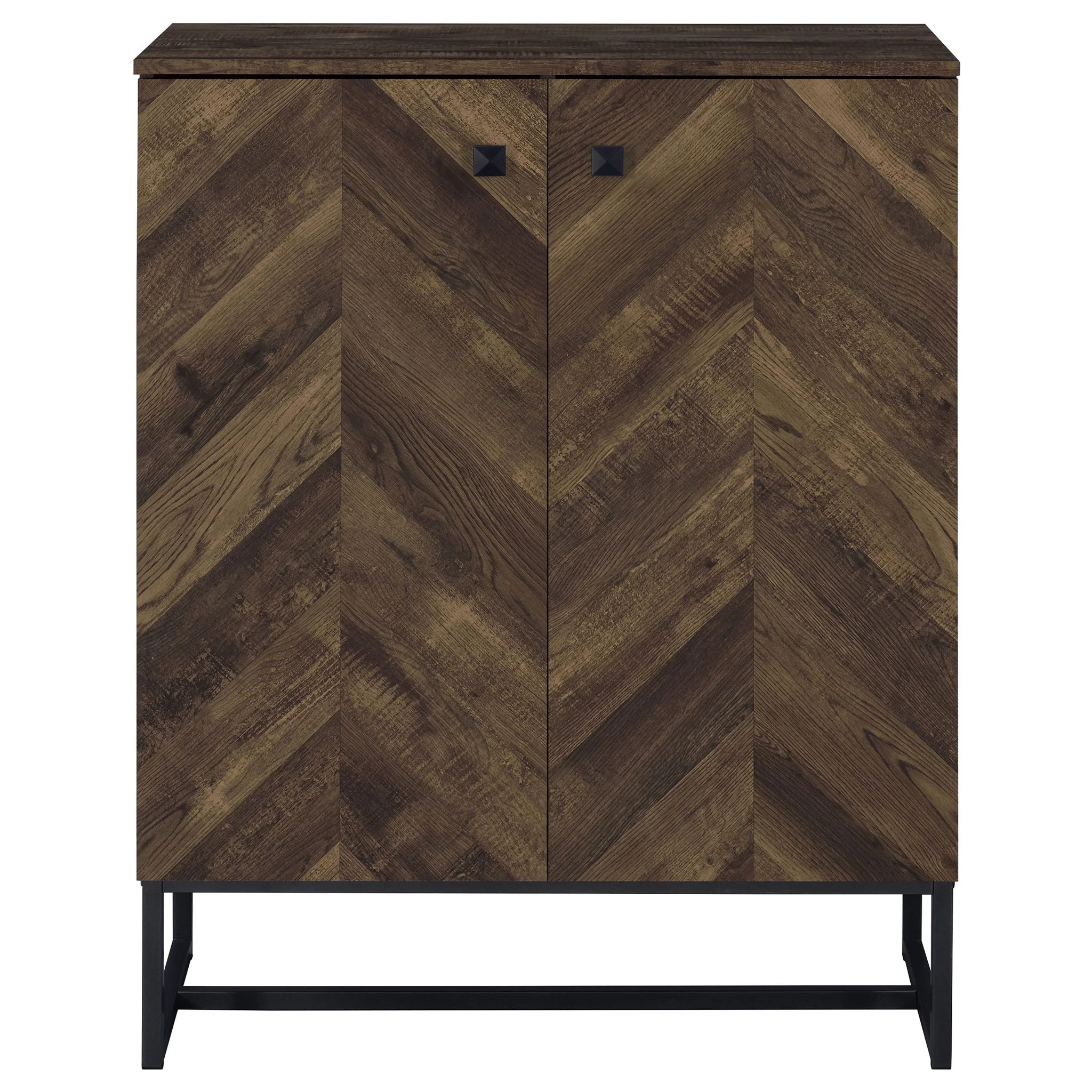 Sager - 4 Shelf Accent Cabinet - Oak - Image 4
