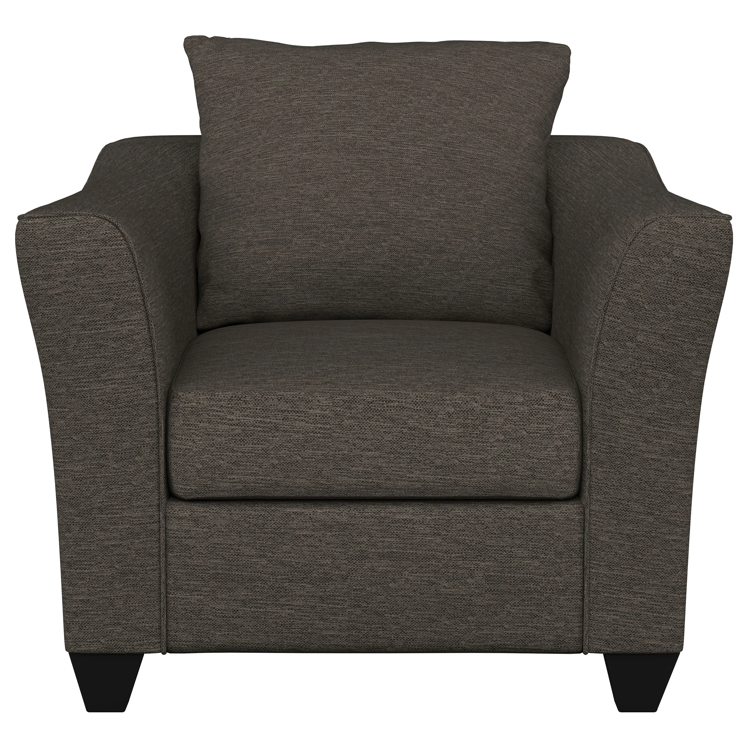 Salizar Upholstered Flared Arm Accent Chair in Charcoal Grey - Image 5