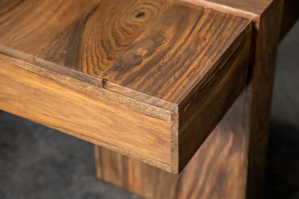 Samira Square Solid Wood Coffee Table Natural Sheesham - Image 7