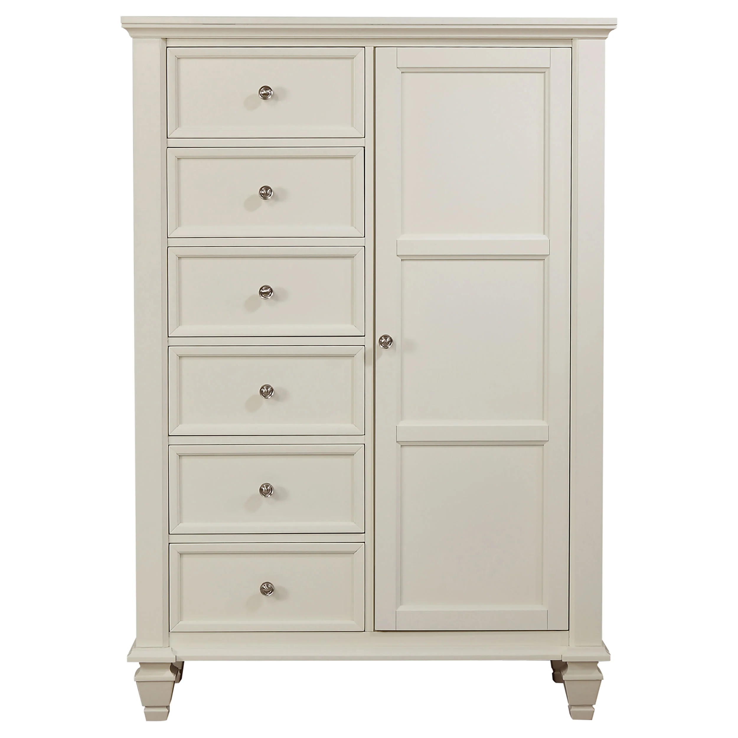 Sandy Beach 8-Drawer Door Chest in Cream White - Image 5