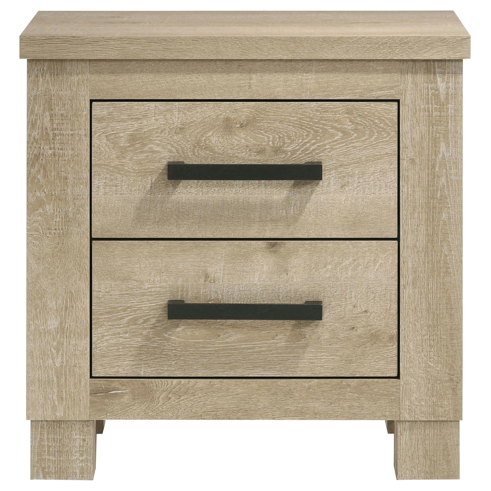 Sansome - 2 Drawer Nightstand Bedside Table - Oak - Image 9