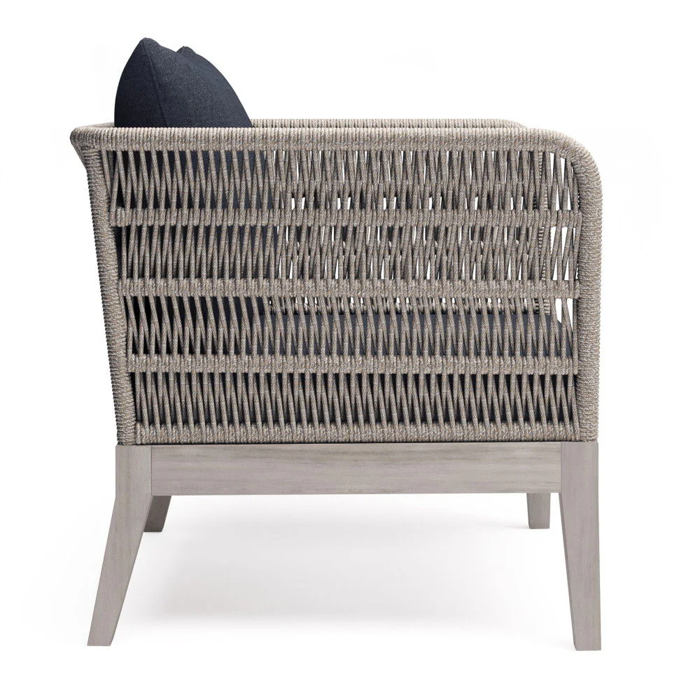 Santiago - Outdoor Conversation Chair - Slate Gray - Image 6