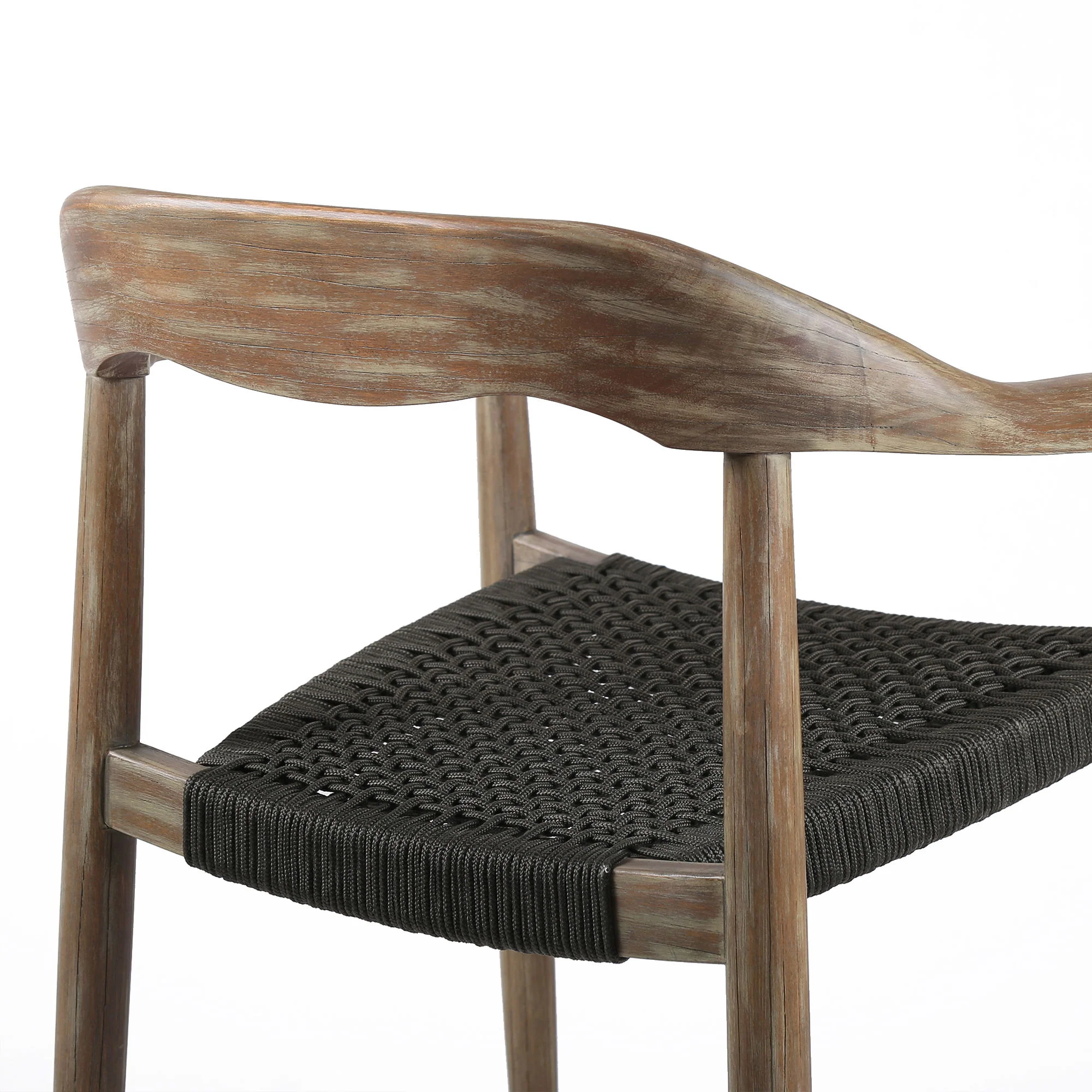 Santo - Indoor / Outdoor Stackable Dining Chair (Set of 2) - Eucalyptus / Charcoal - Image 8