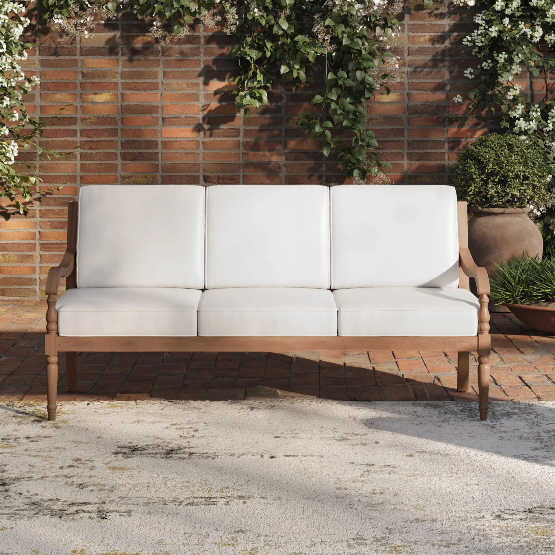 Savannah - Sofa - White Linen - Image 3