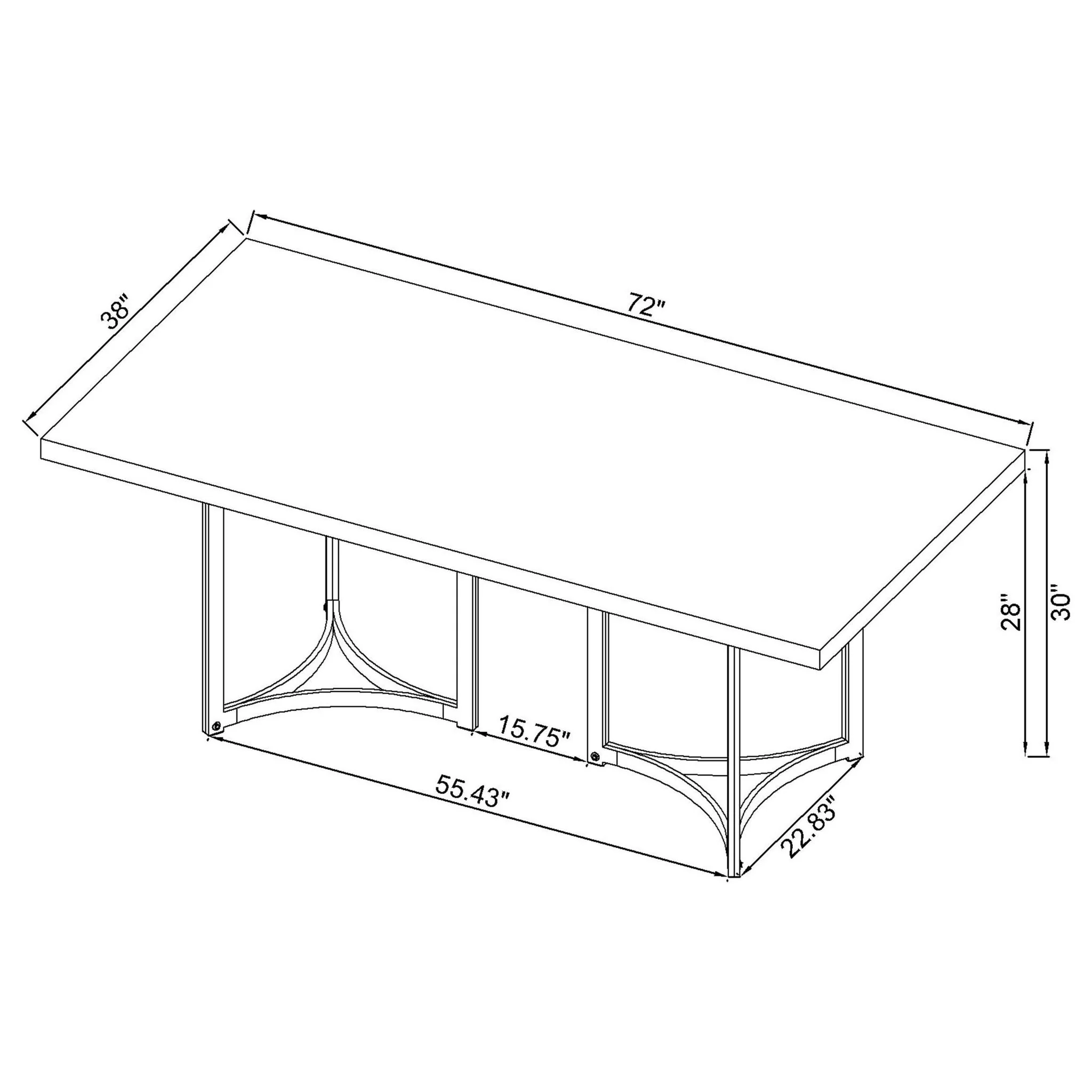 Savona - Rectangular Dining Table - Gray - Image 4