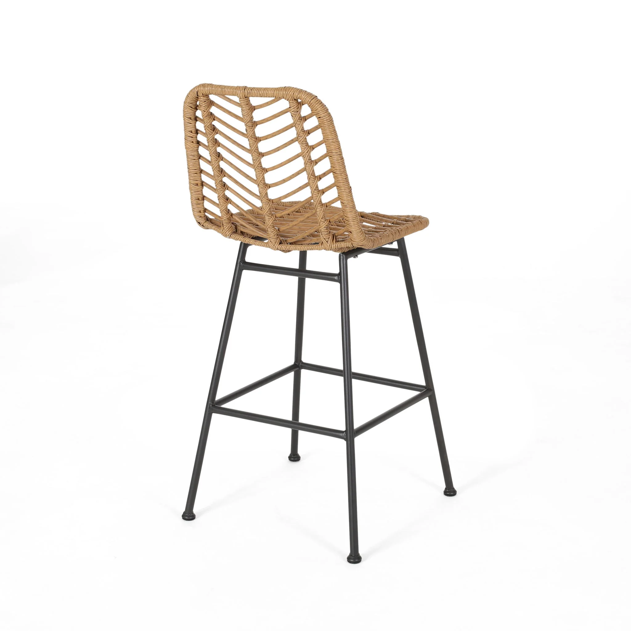 Sawtelle - Outdoor Wicker Barstools (Set of 2) - Image 11
