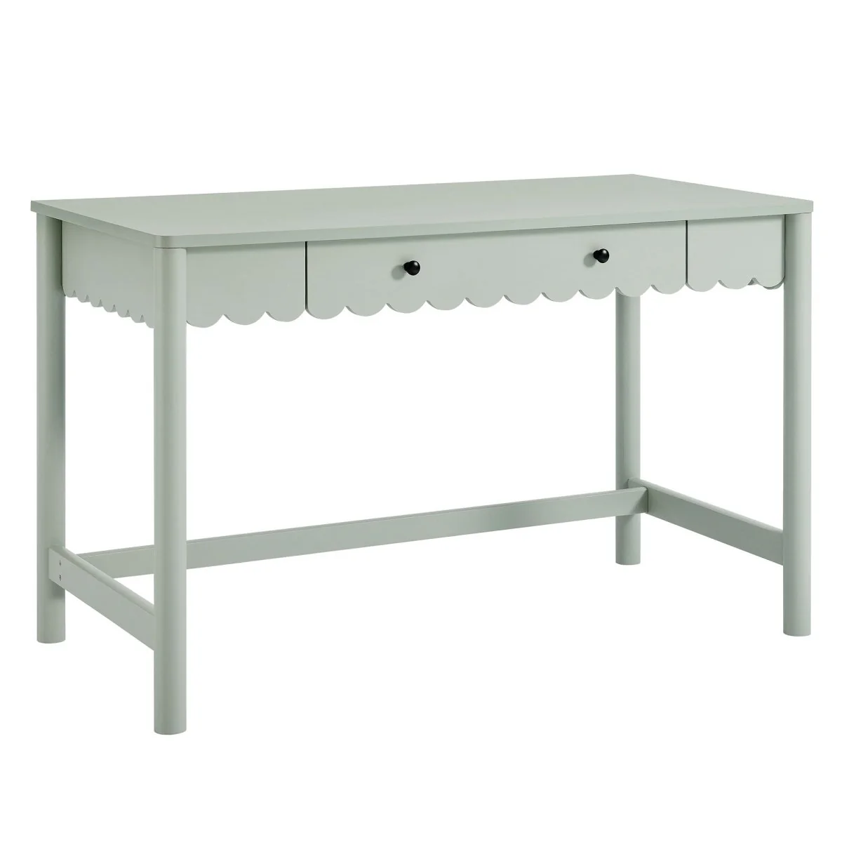 Scallop Writing Desk with Drawer — Elegant scallop-edged desk for home office and bedroom - Image 10