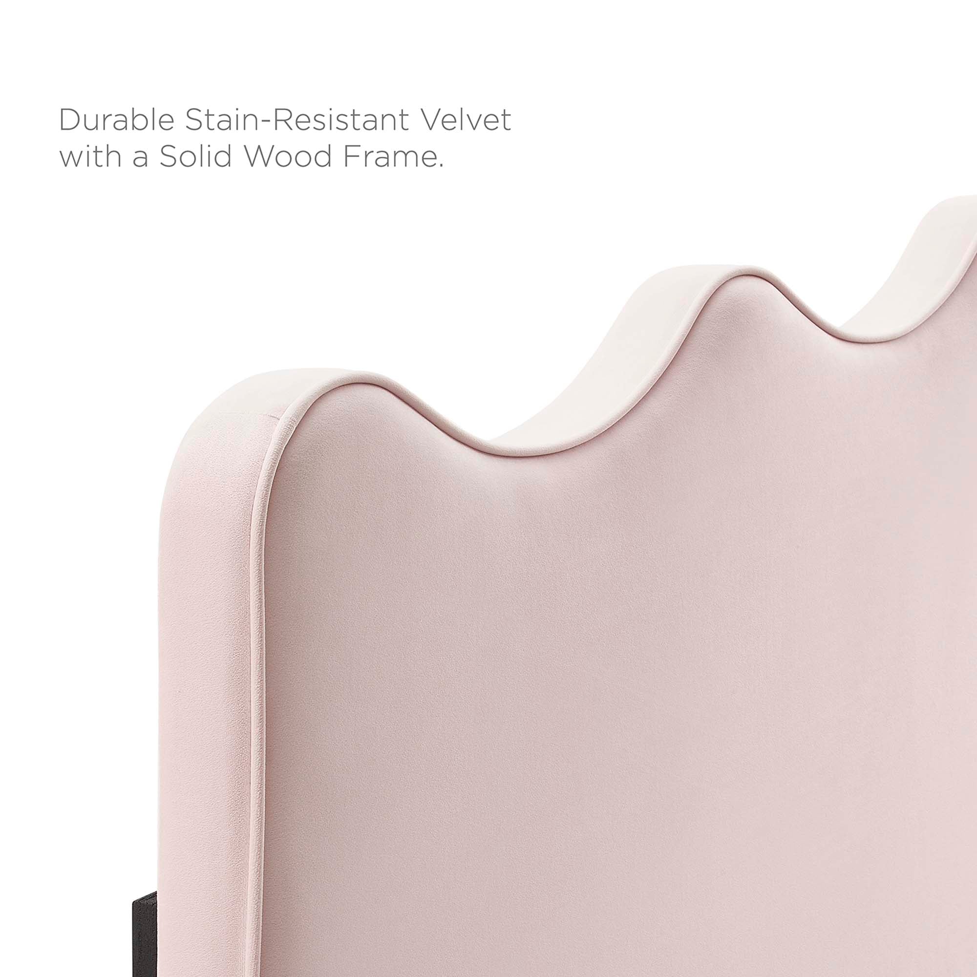 Scalloped Performance Velvet Headboard - Image 16