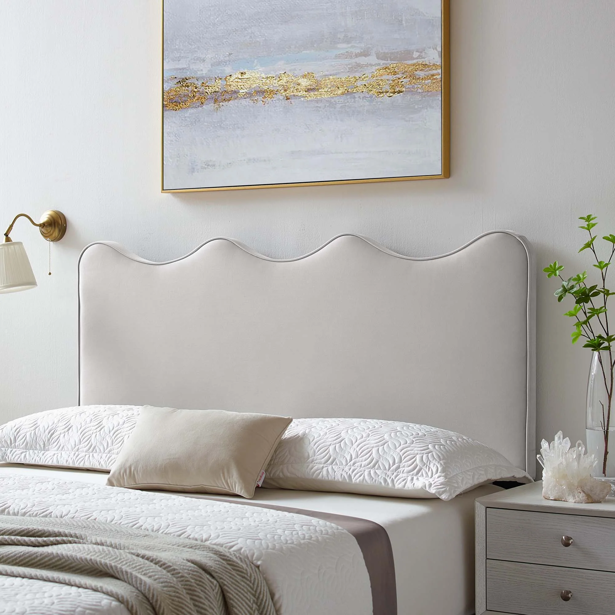 Scalloped Performance Velvet Headboard - Image 4