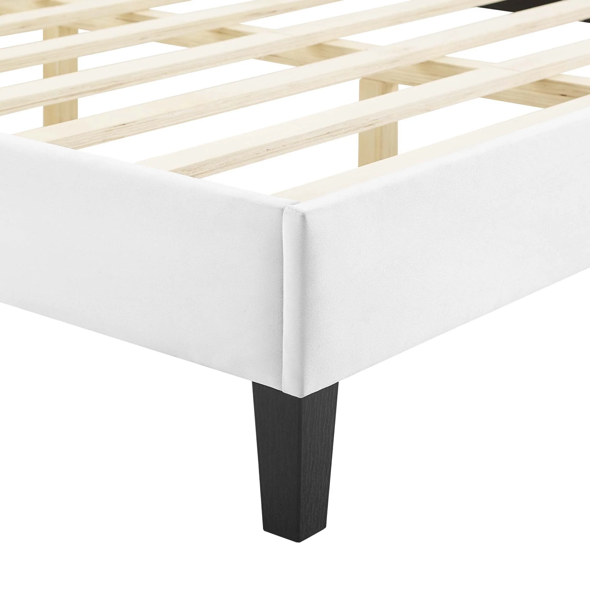 Scalloped Performance Velvet Platform Bed - Image 20