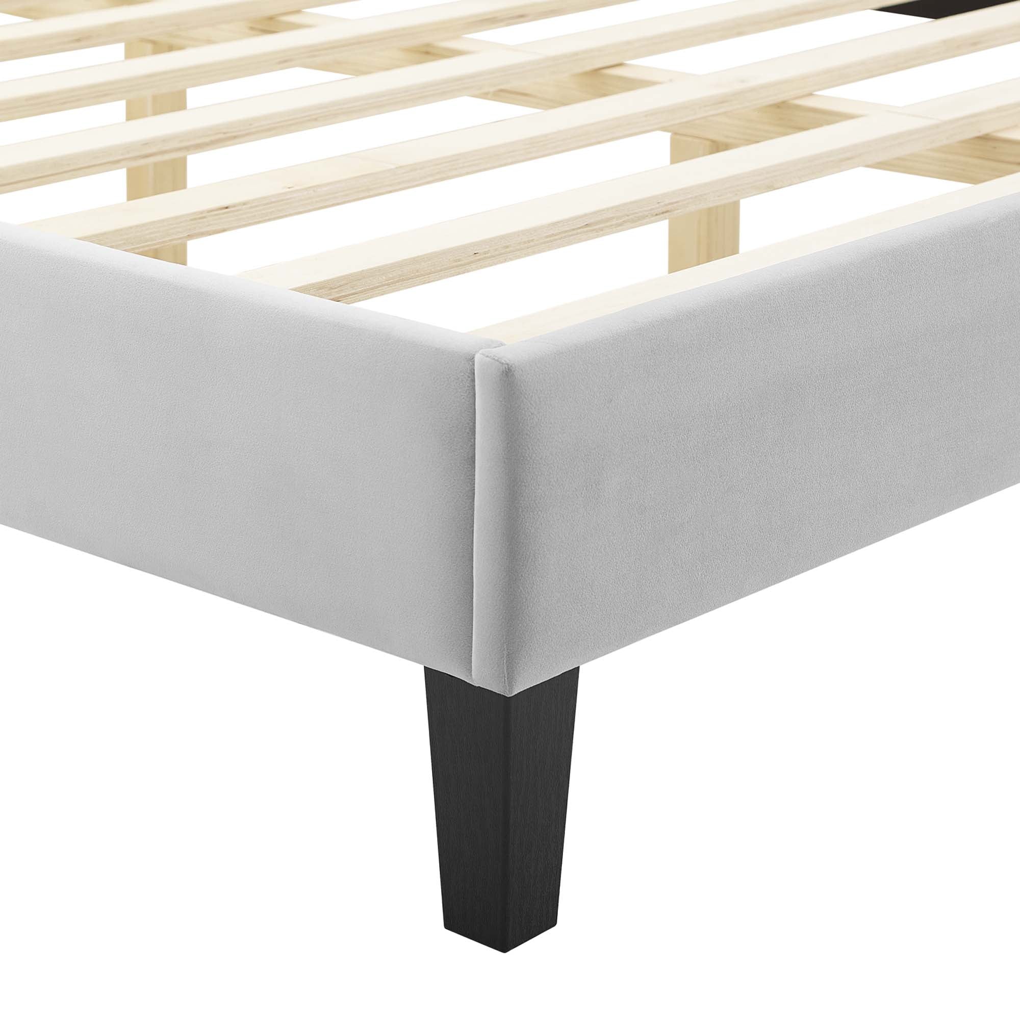 Scalloped Performance Velvet Platform Bed - Image 60