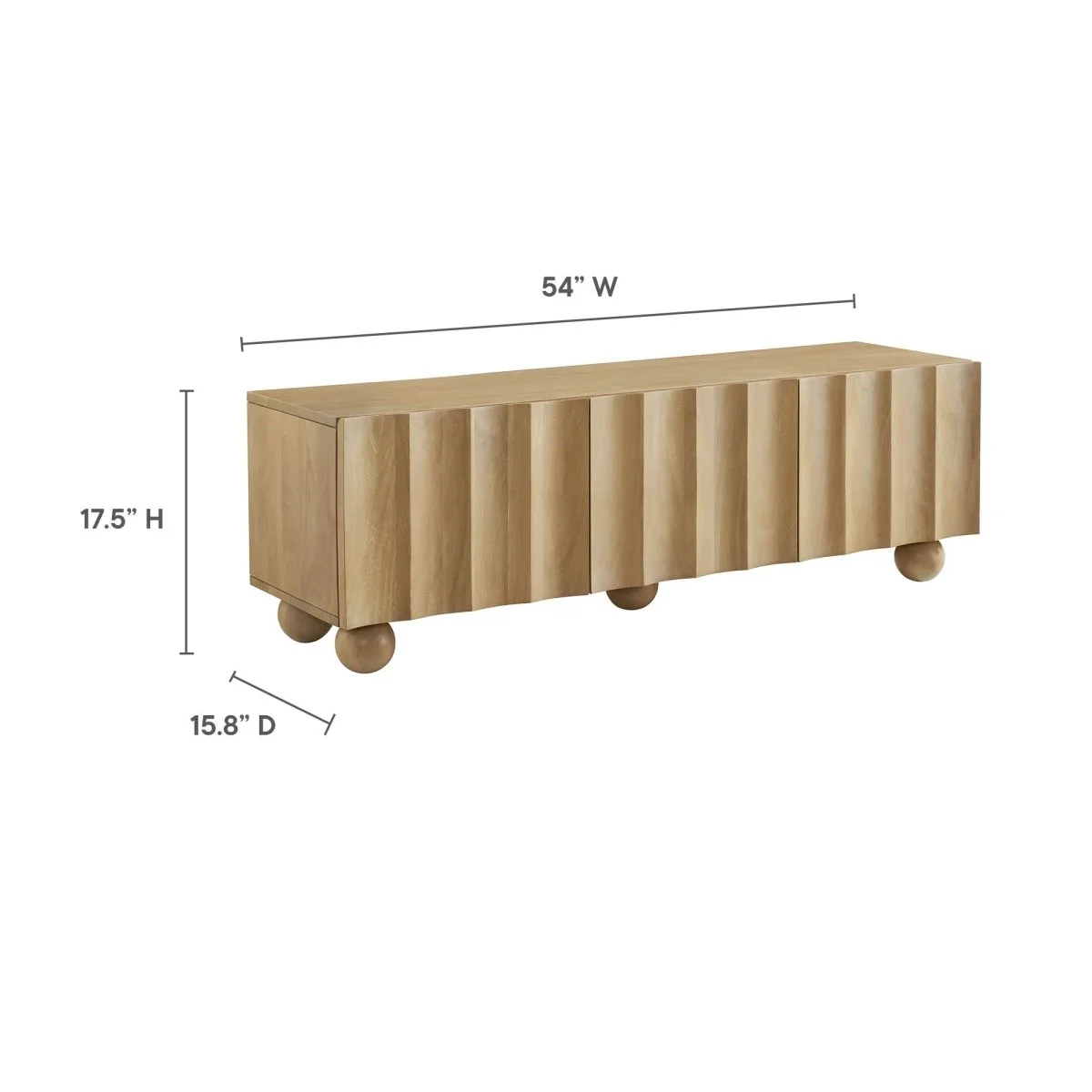 Scalloped Wood TV Stand 54 Inch - Image 11