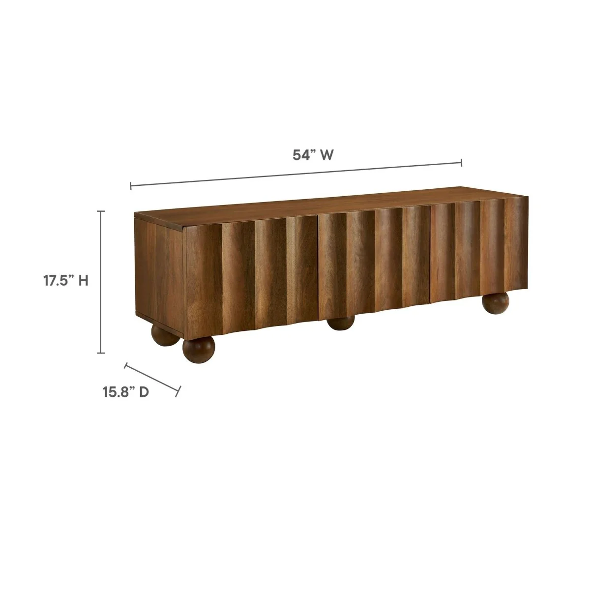 Scalloped Wood TV Stand 54 Inch - Image 6