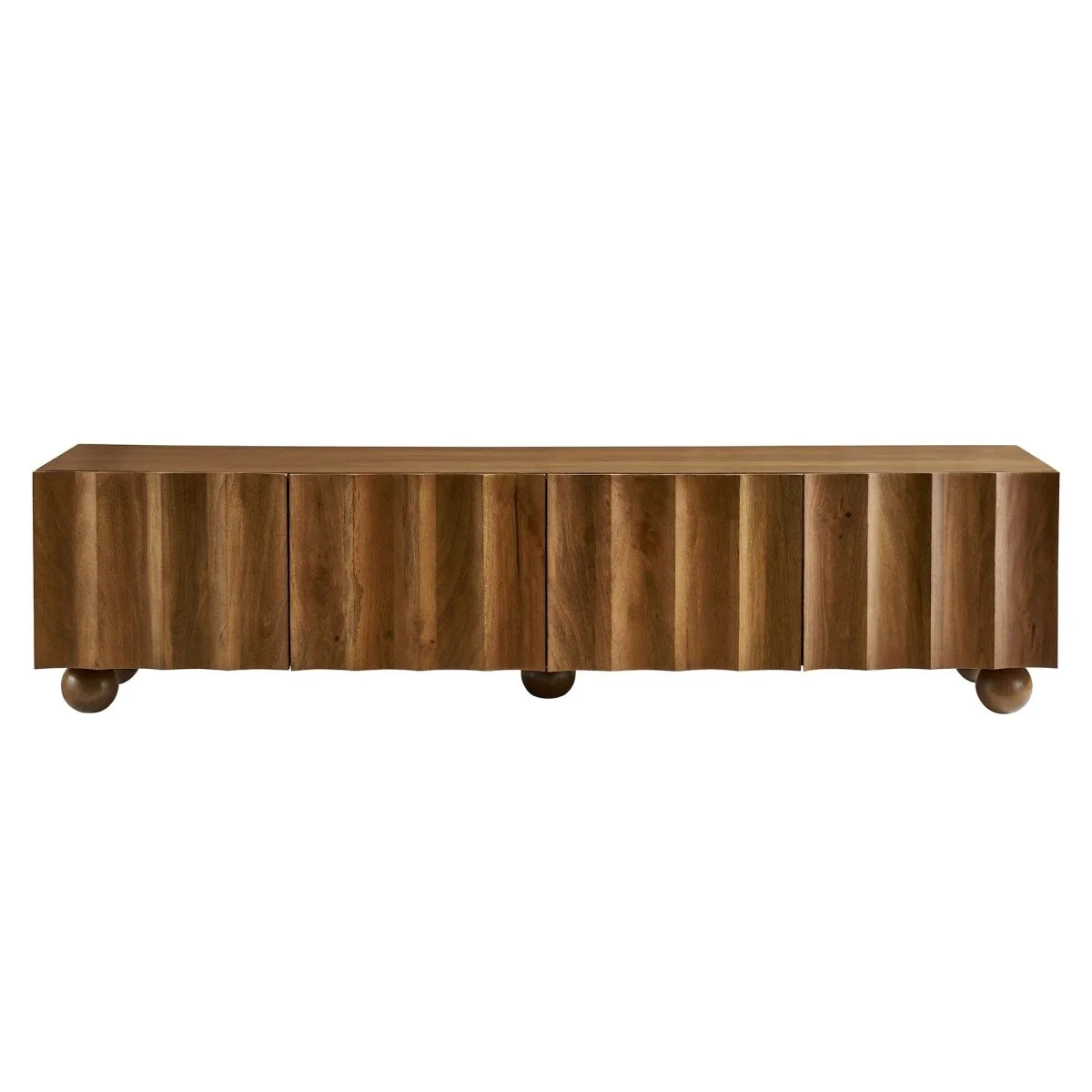 Scalloped Wood TV Stand 71 Inch - Image 5