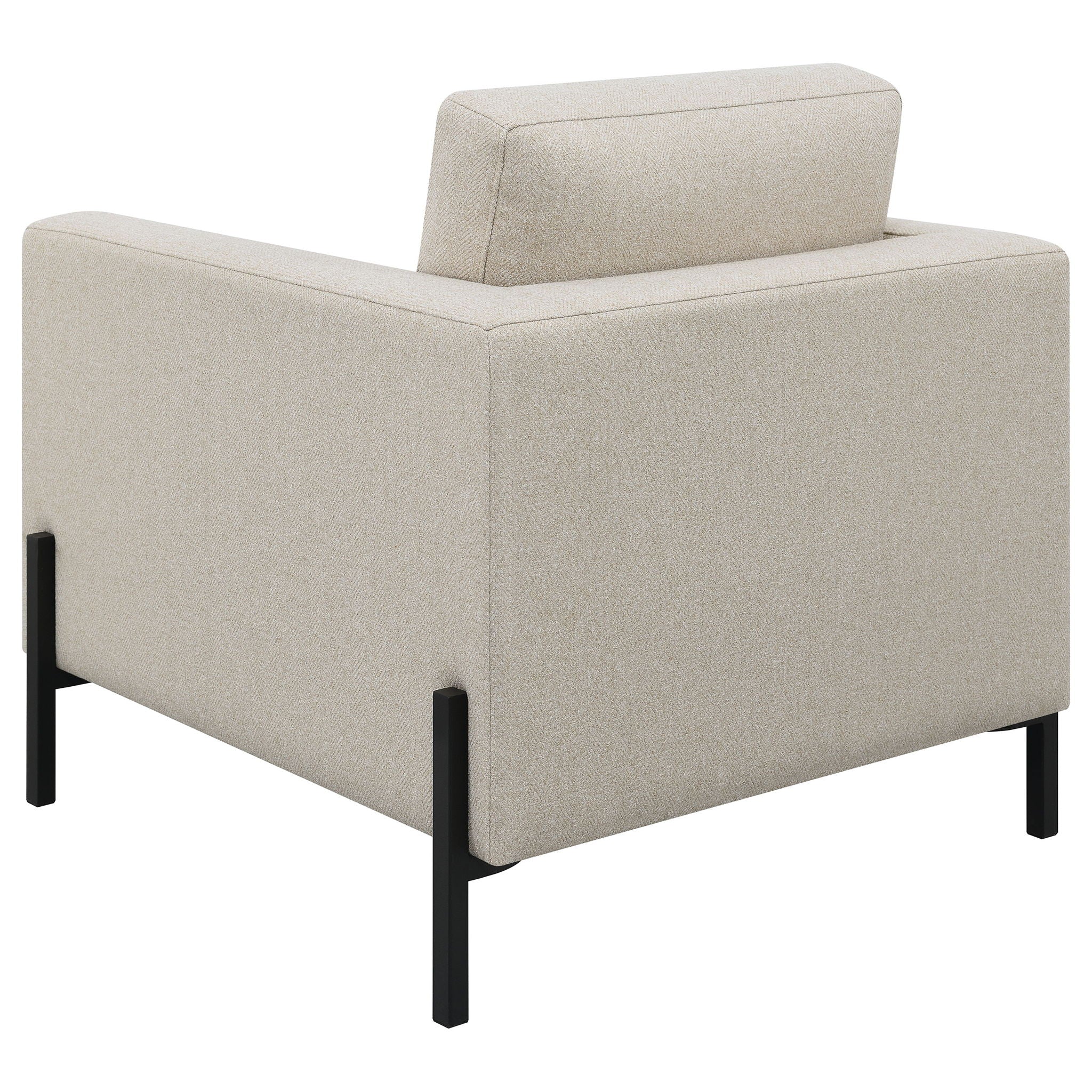 Schwan - Upholstered Track Arm Accent Chair - Oatmeal - Image 5