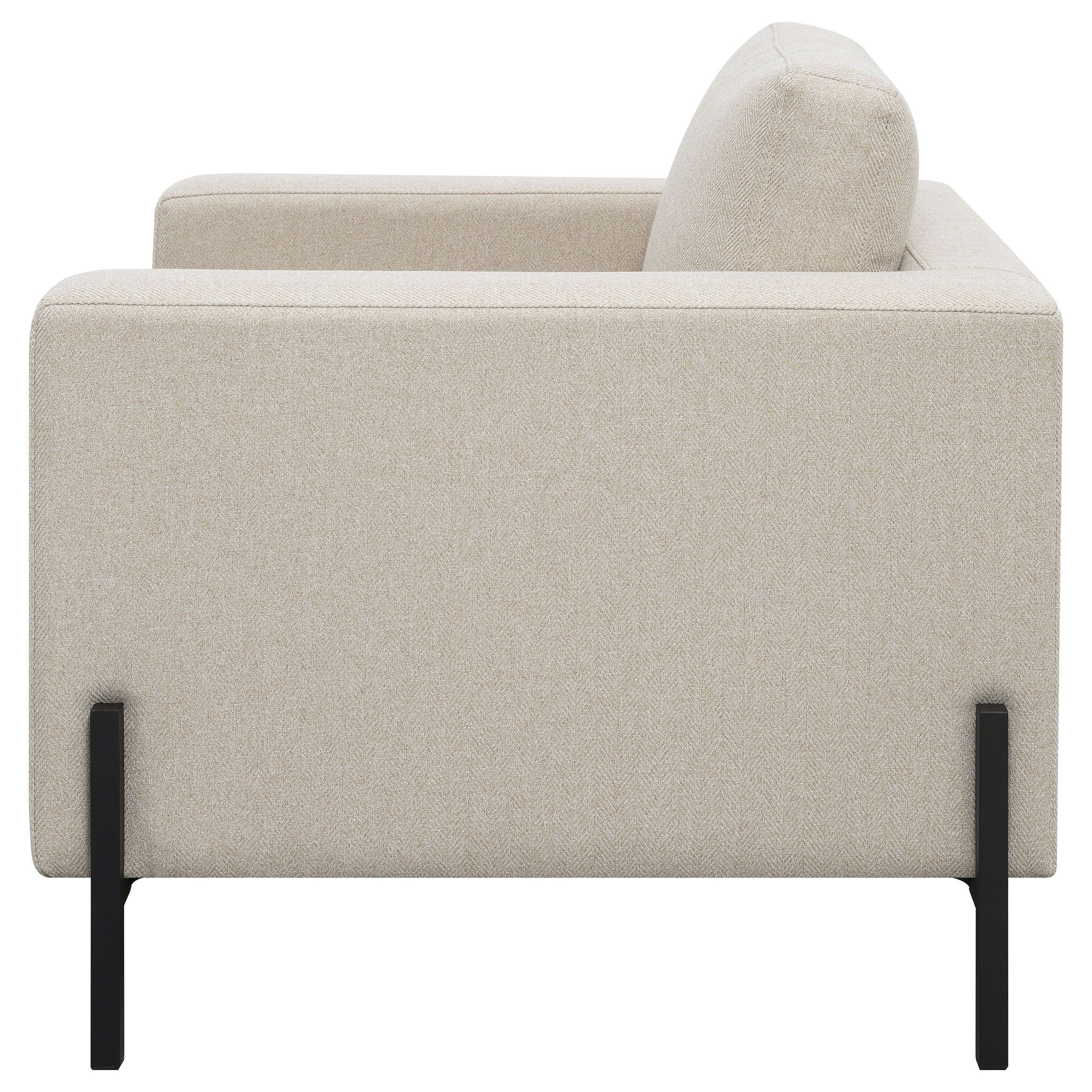 Schwan - Upholstered Track Arm Accent Chair - Oatmeal - Image 6