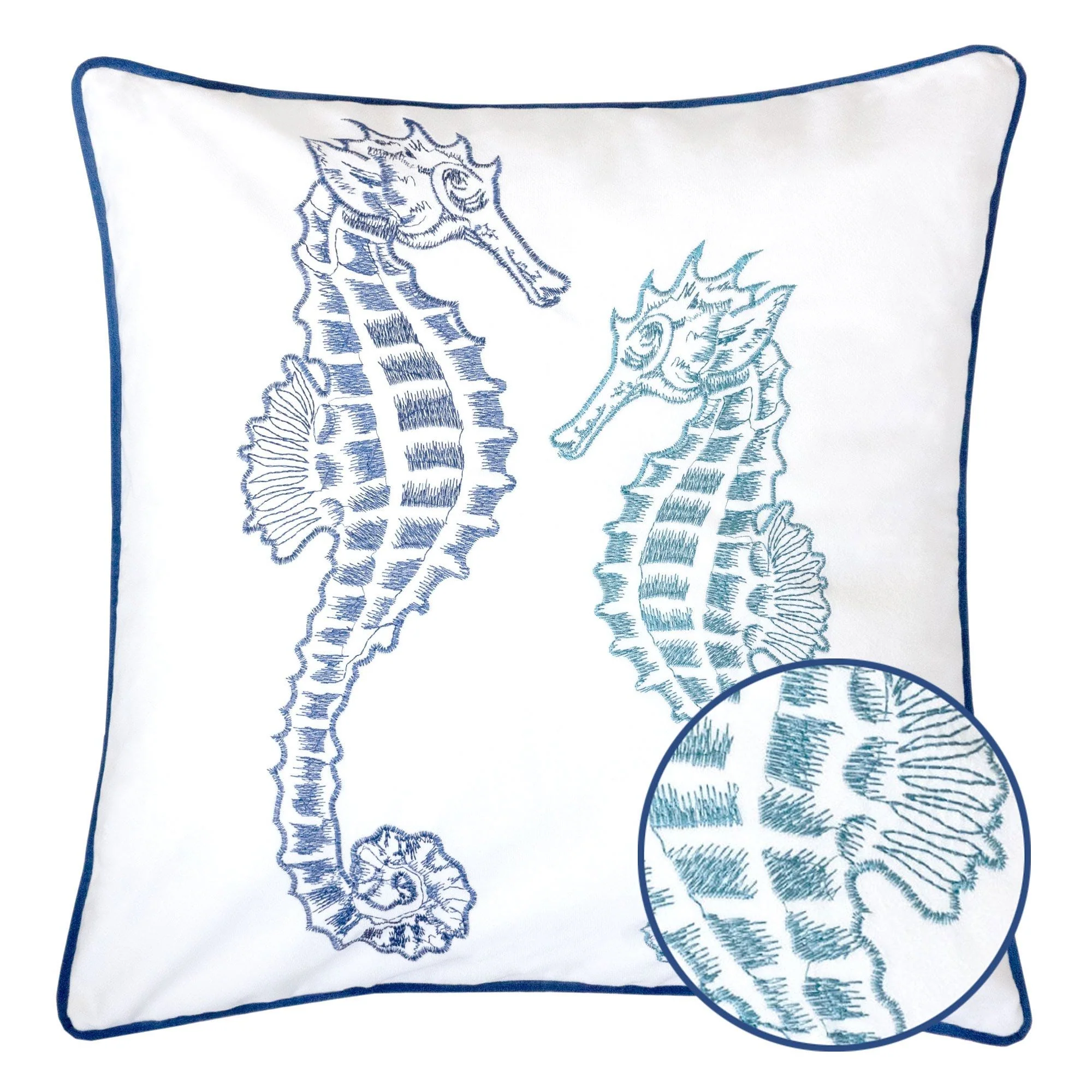 Seahorses Pillow Cover With Matching Back - Image 14