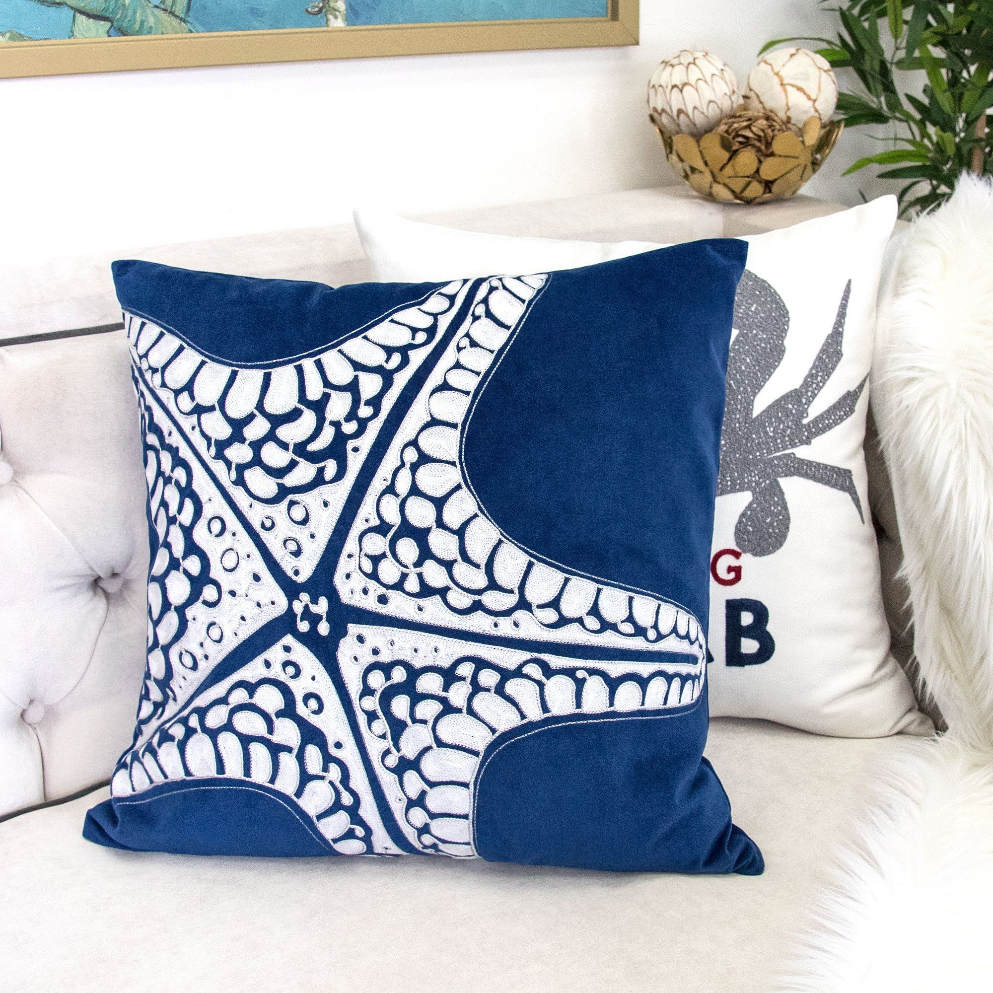 Seastar Starfish Pillow Cover - Indigo - Image 2