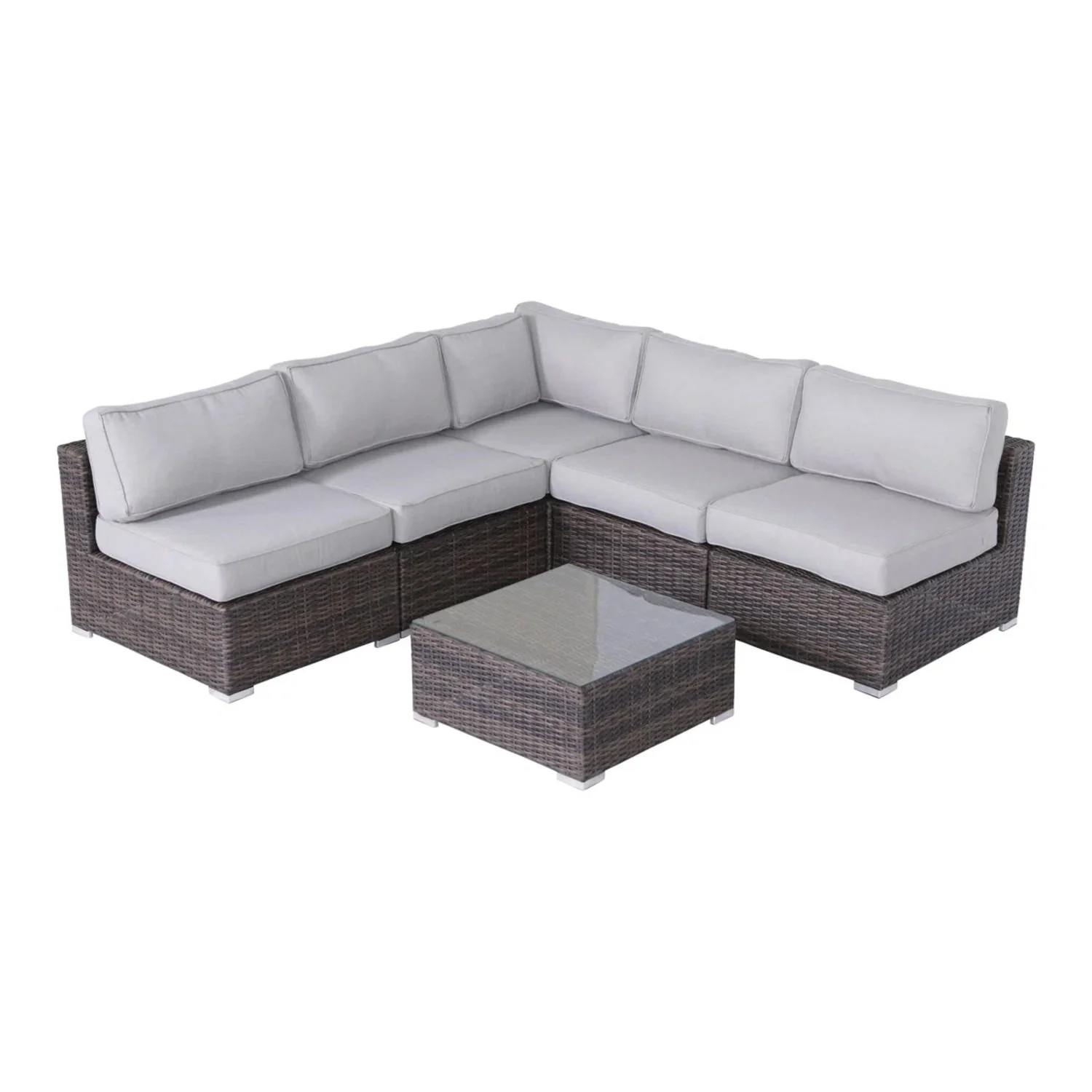 Seating Set With Cushions Handcrafted Wicker Design - Image 5