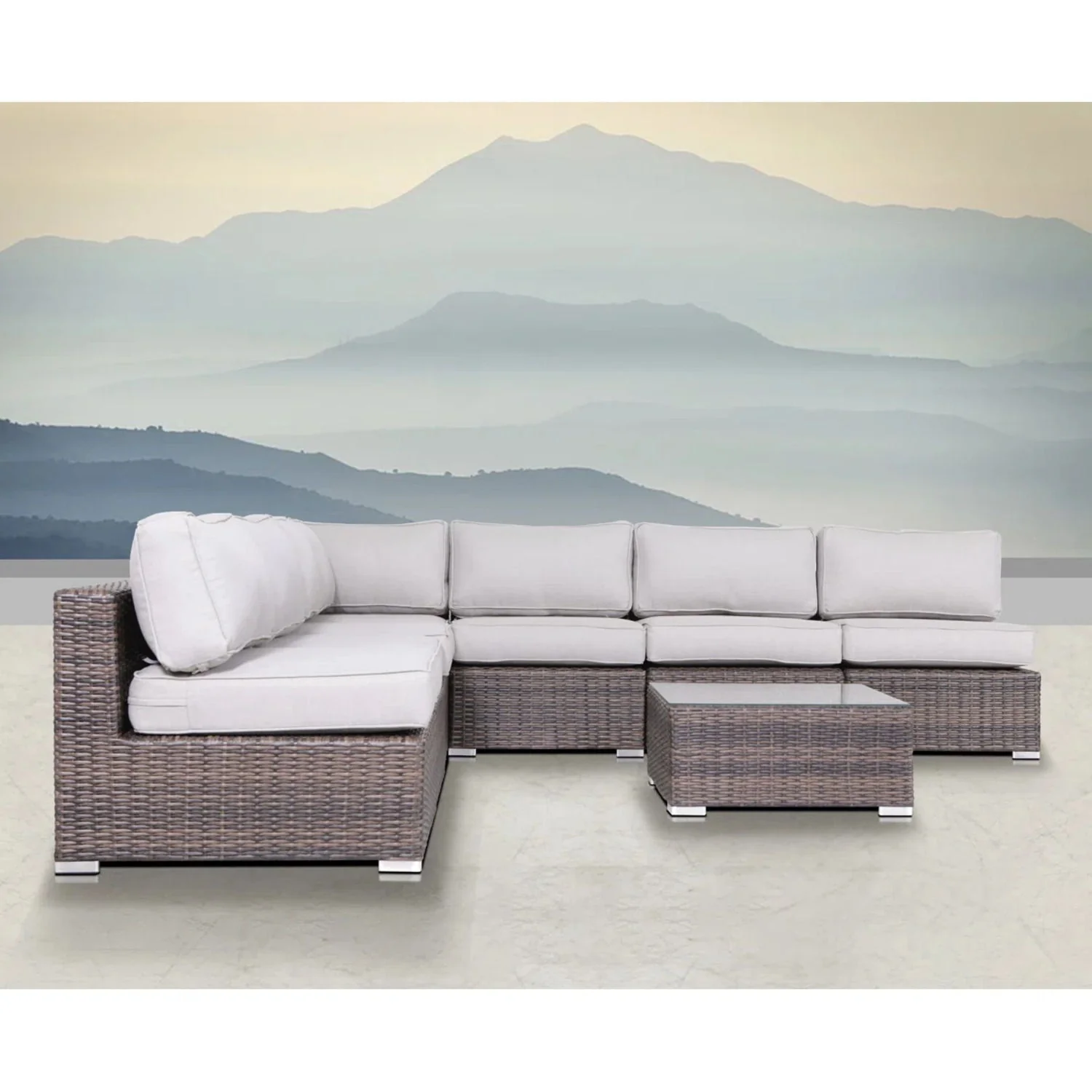 Seating Set With Cushions Handcrafted Wicker Design - Image 55
