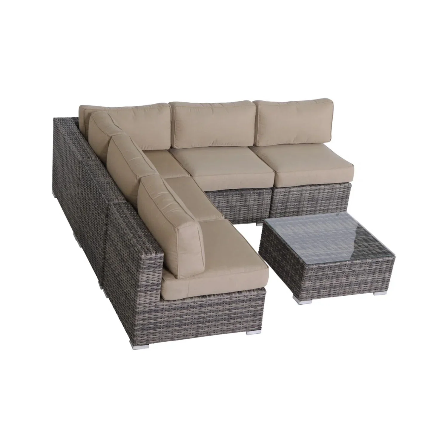 Seating Set With Cushions Handcrafted Wicker Design - Image 91