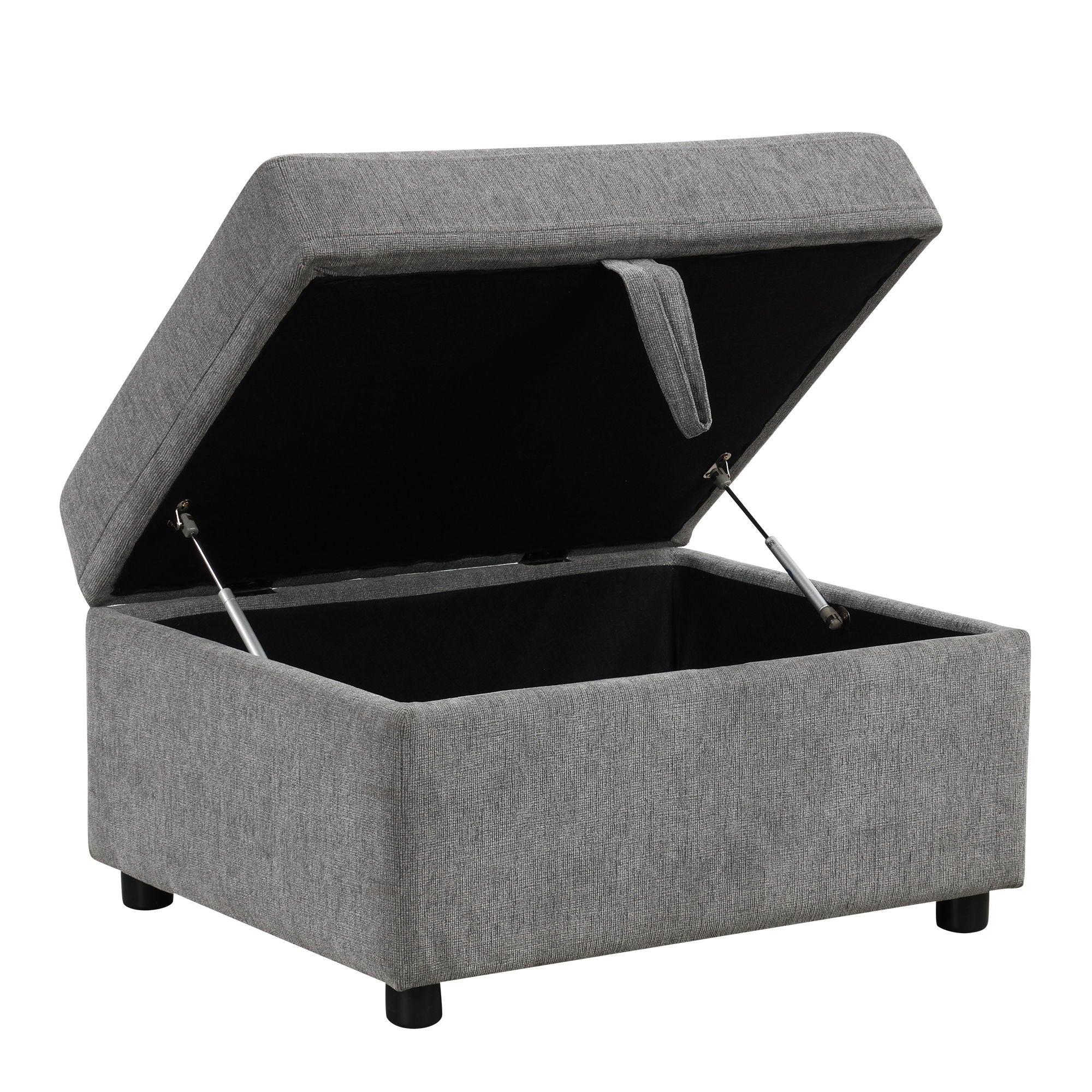 Sectional Sofa Convertible Pull-Out Bed With Storage Ottoman & USB Ports - Image 16