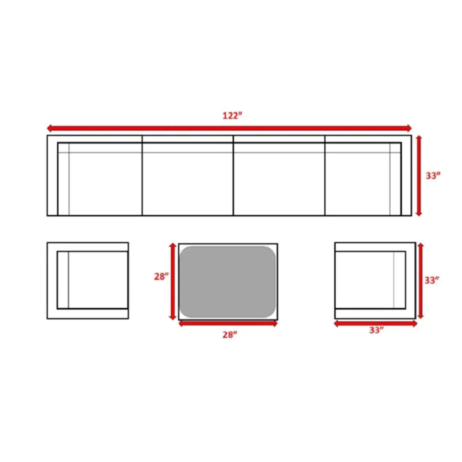 Stylish Entertainment Sectional Set, Outdoor Living - Image 63