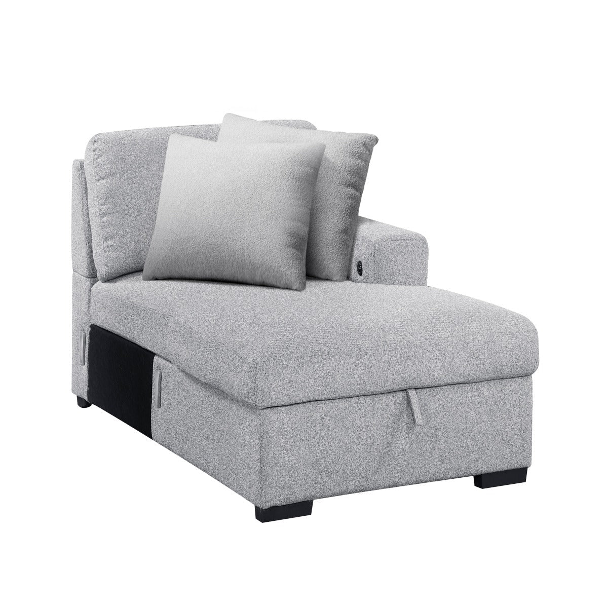 Sectional with Right Chaise, Pull-out Bed, Hidden Storage and Shelves, Charging Ports - Image 18