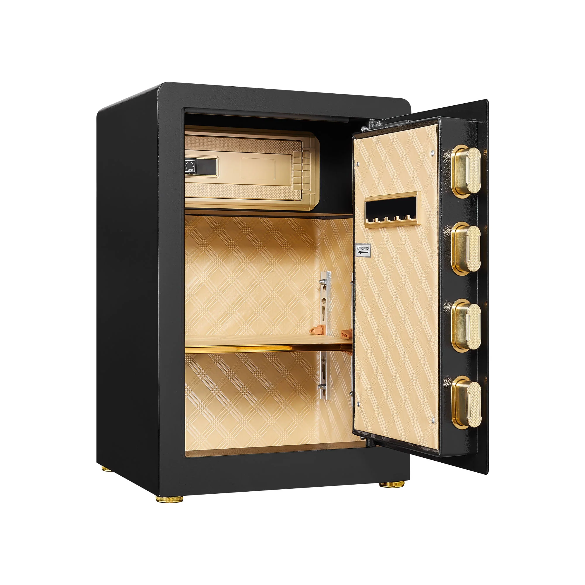 Security Electronic Home Safe With Digital Lock, Removable Shelf, Mute Function, Interior For Documents, Cash, Jewelry - Image 4