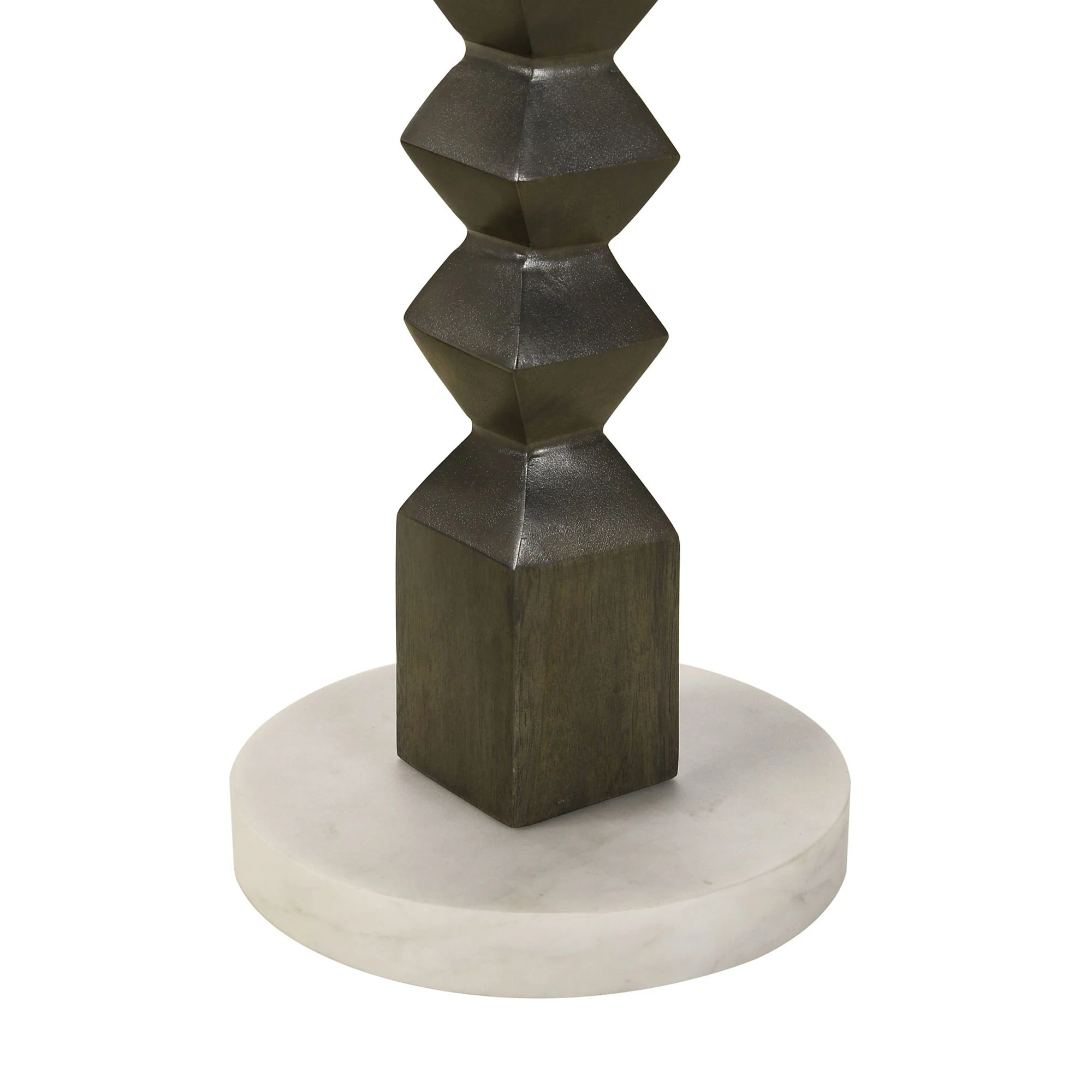 Selena - Round Side Table - White / Gray - Image 2