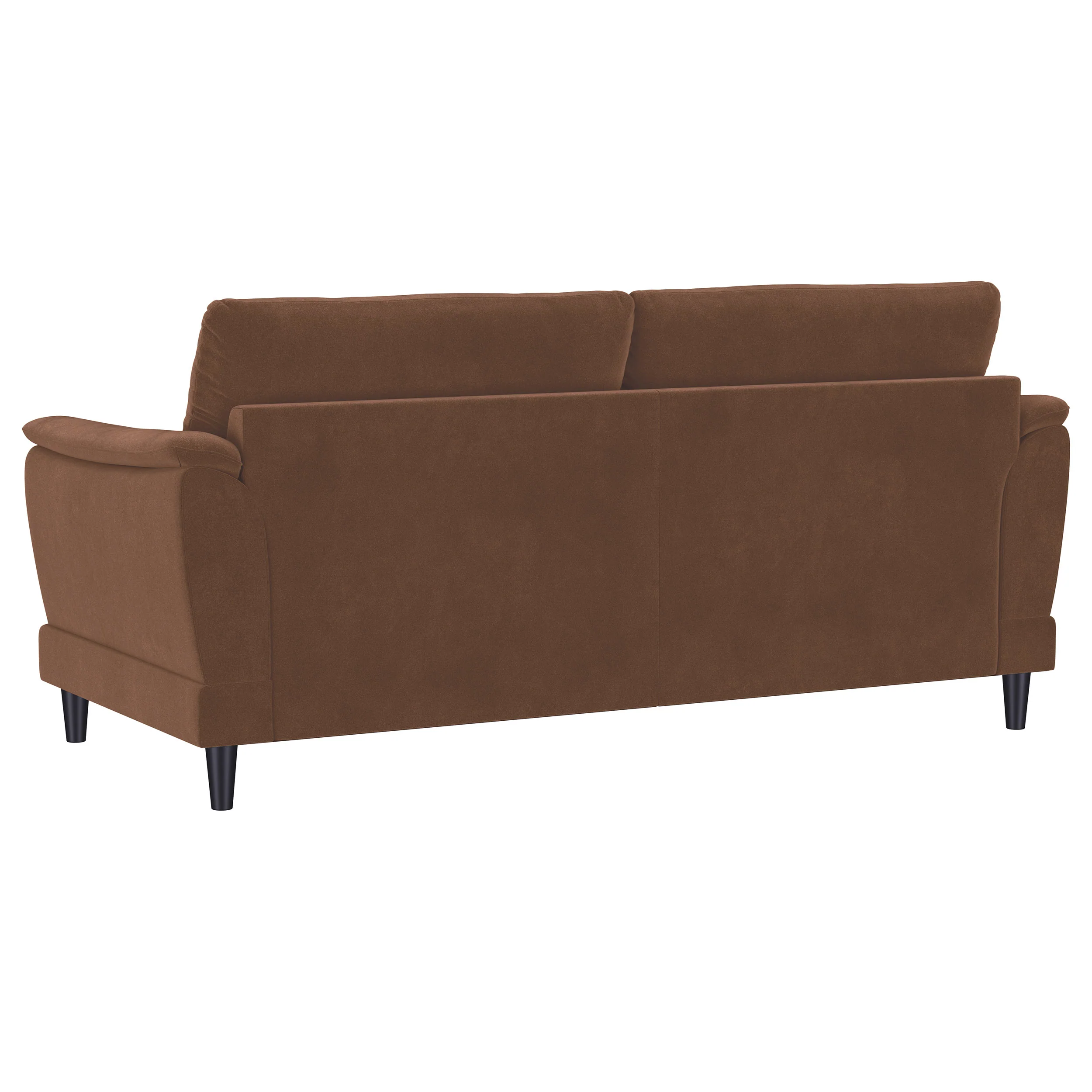 Selma 2-Piece Rust Velvet Crescent Arm Sofa Set - Image 2