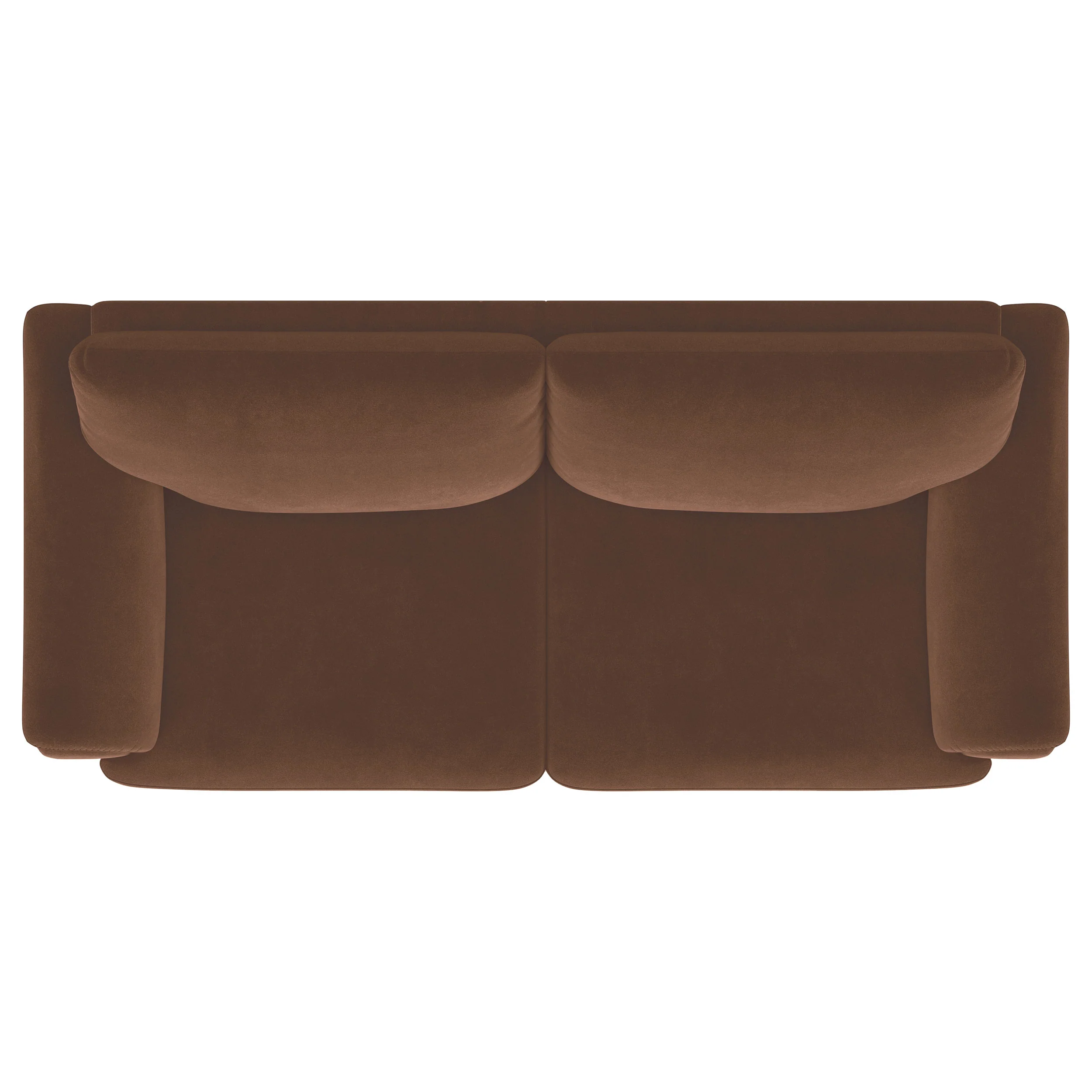 Selma Velvet Upholstered Crescent Arm Sofa - Rust - Image 8