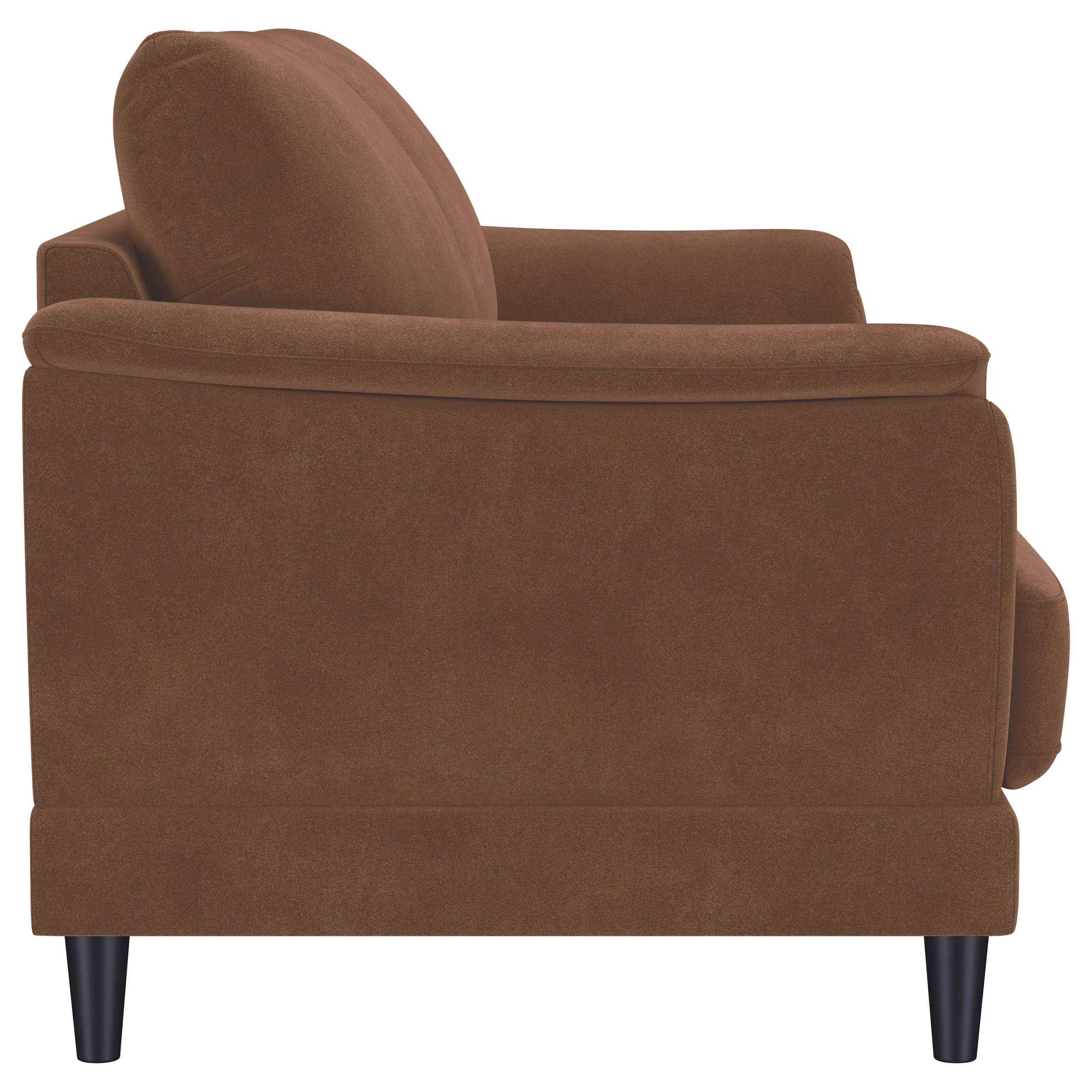 Selma Velvet Upholstered Crescent Arm Sofa - Rust - Image 9