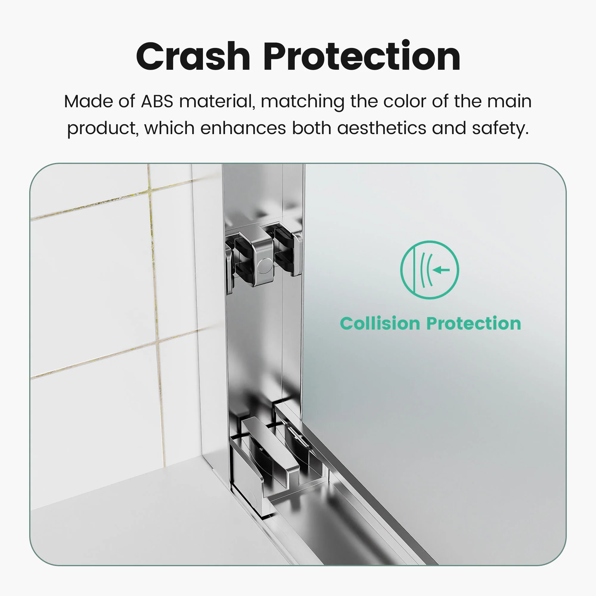 Semi-Frameless Double Sliding Shower Door, Bypass Shower Door, 1 / 4" (6Mm) Thick SGCC Tempered Glass Door - Image 14