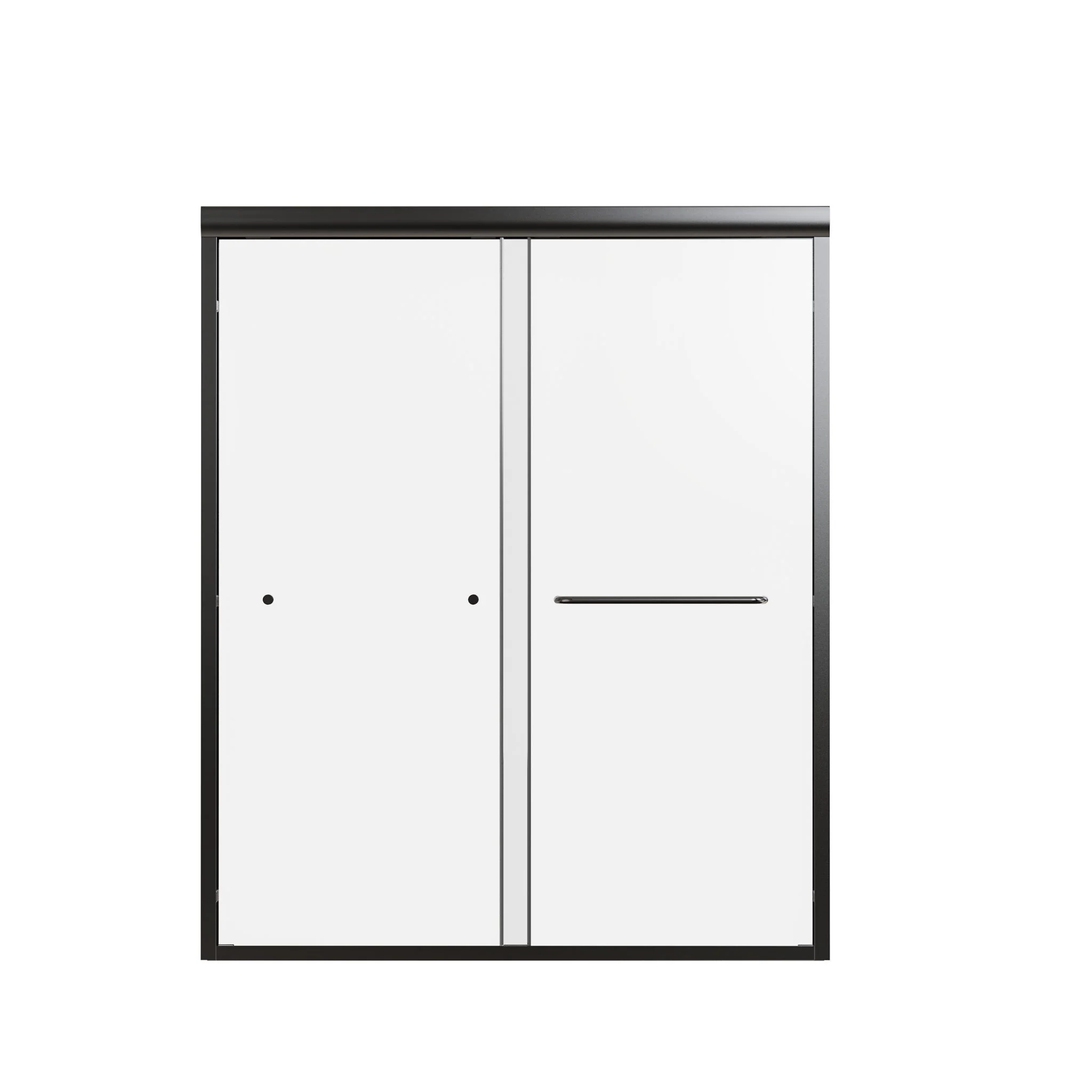 Semi-Frameless Double Sliding Shower Door, Bypass Shower Door, 1 / 4" (6Mm) Thick SGCC Tempered Glass Door - Image 4