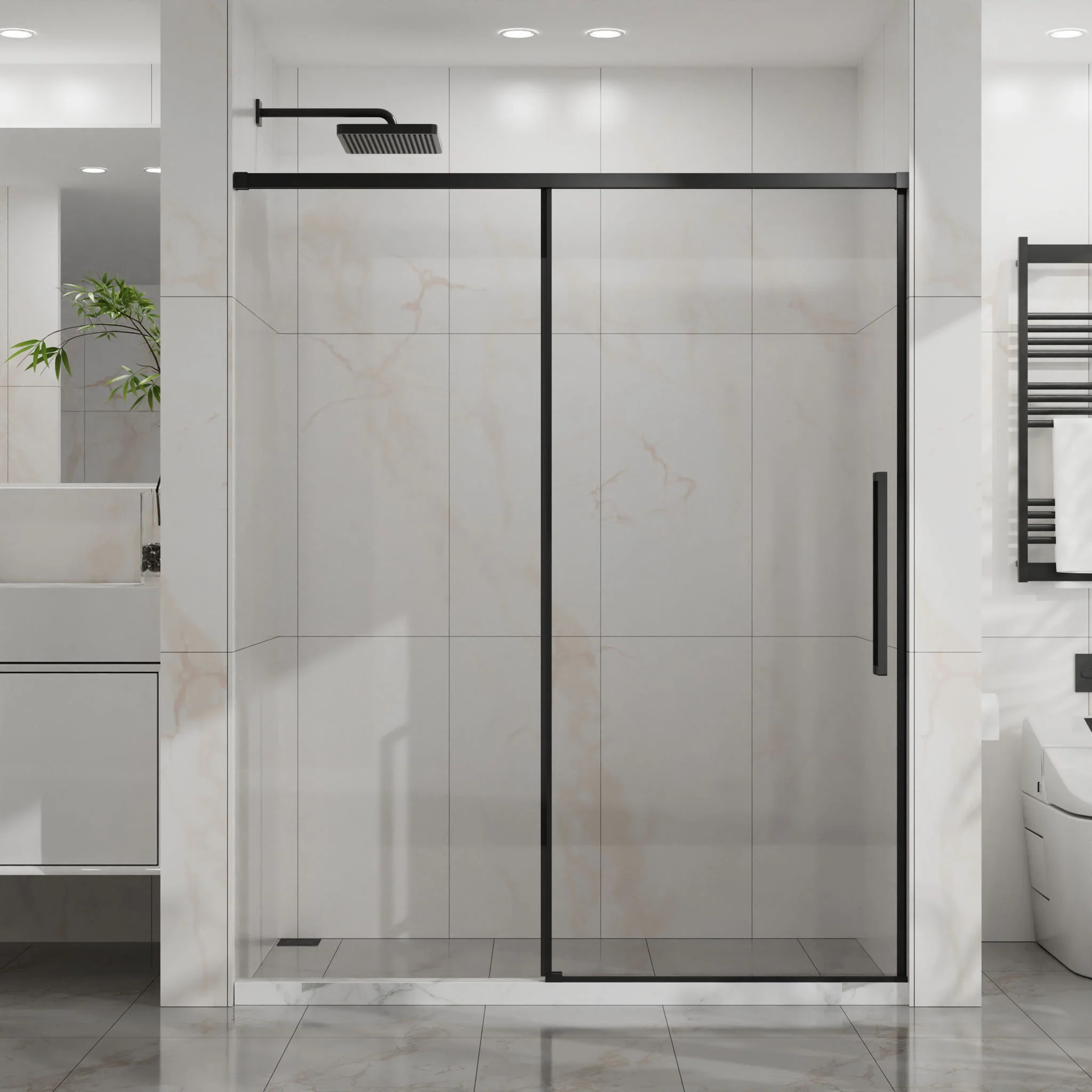 Semi Frameless Tub Sliding Shower Door - Image 9