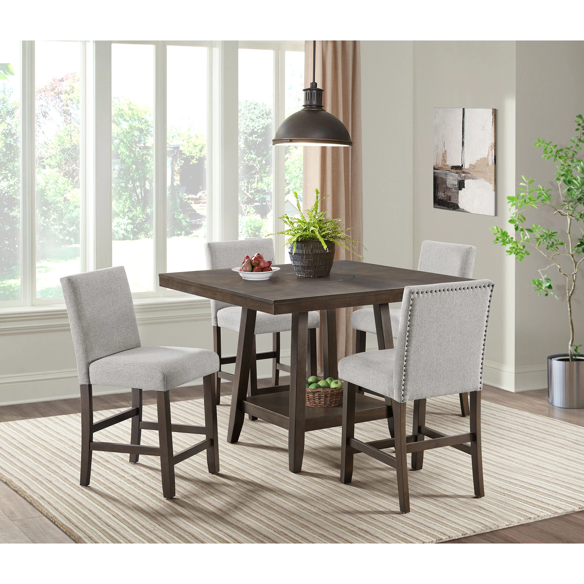 Seneca - Square Counter Table With Lazy Susan - Image 5