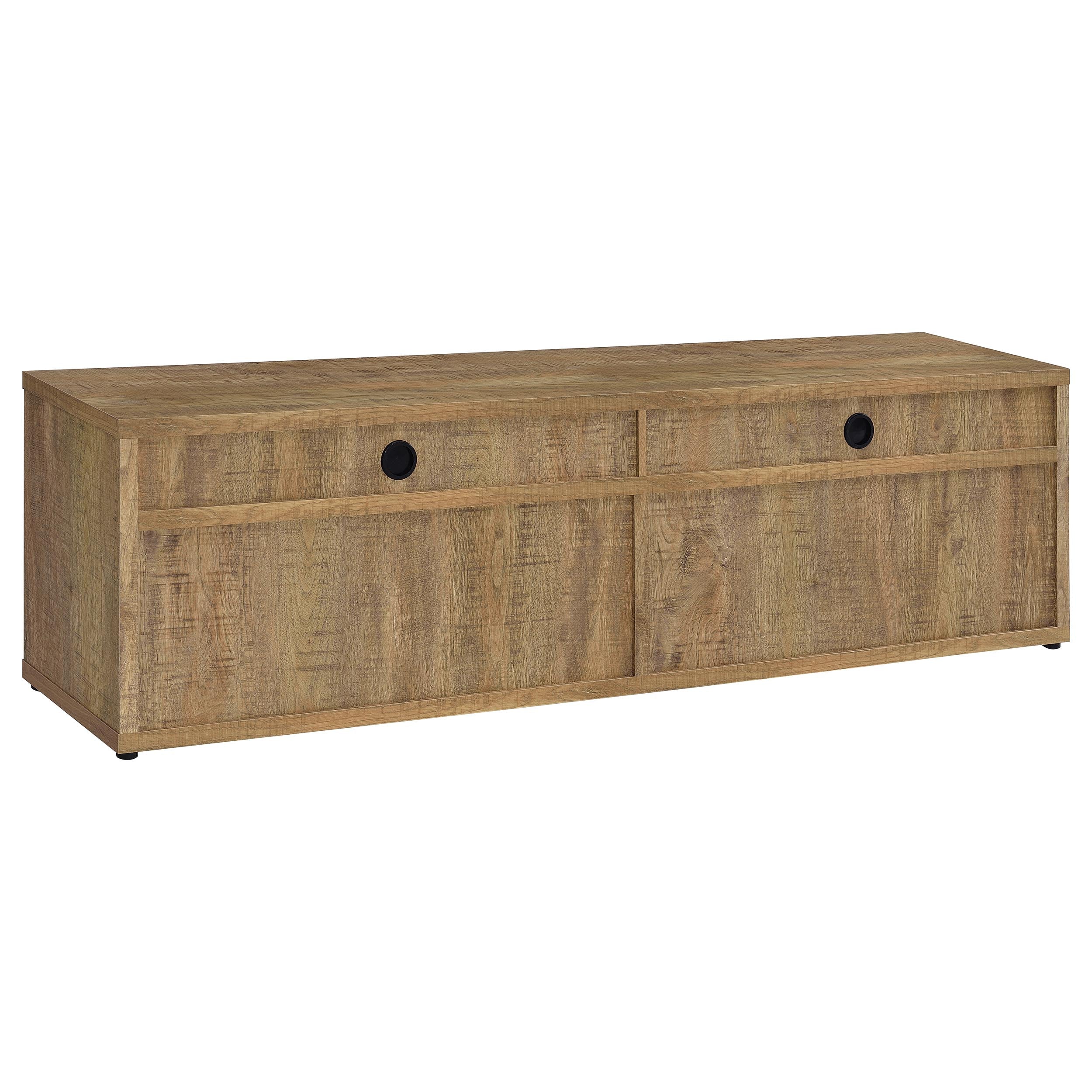 Sentnor 79-Inch 4-Door Mango TV Stand with Open Bays - Image 9