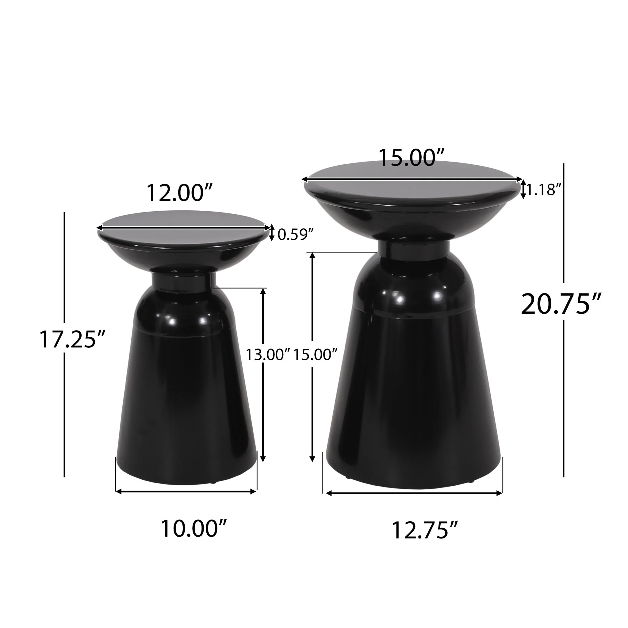 Serenita - Outdoor Side Tables With Flared Design (Set of 2) - Image 14