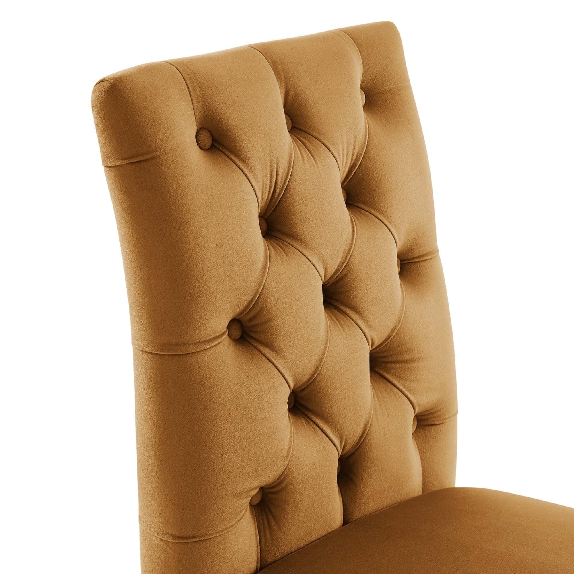 Set of 2 Button Tufted Performance Velvet Dining Chairs - Image 6