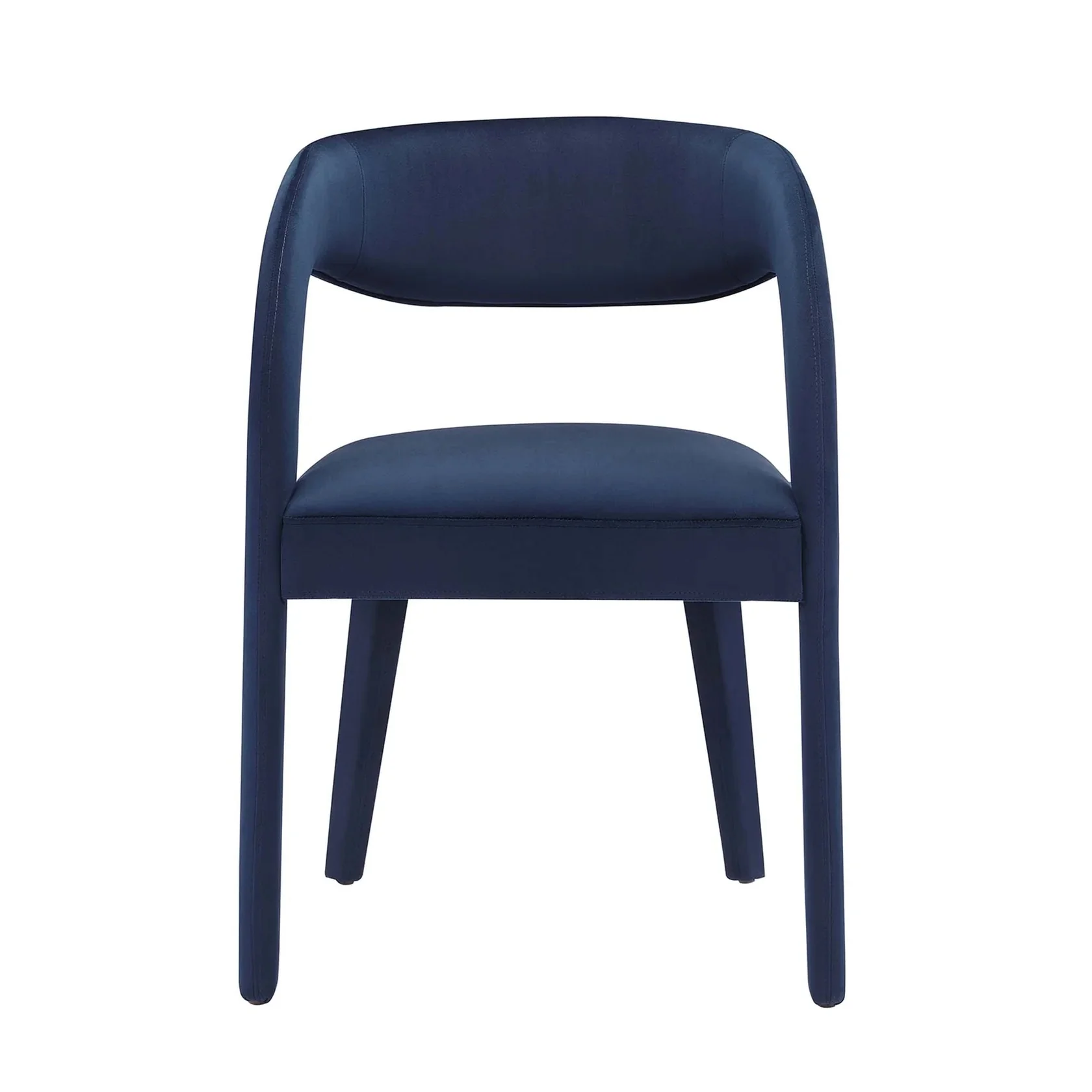 Set of 2 Performance Velvet Curved Back Dining Chairs - Image 35