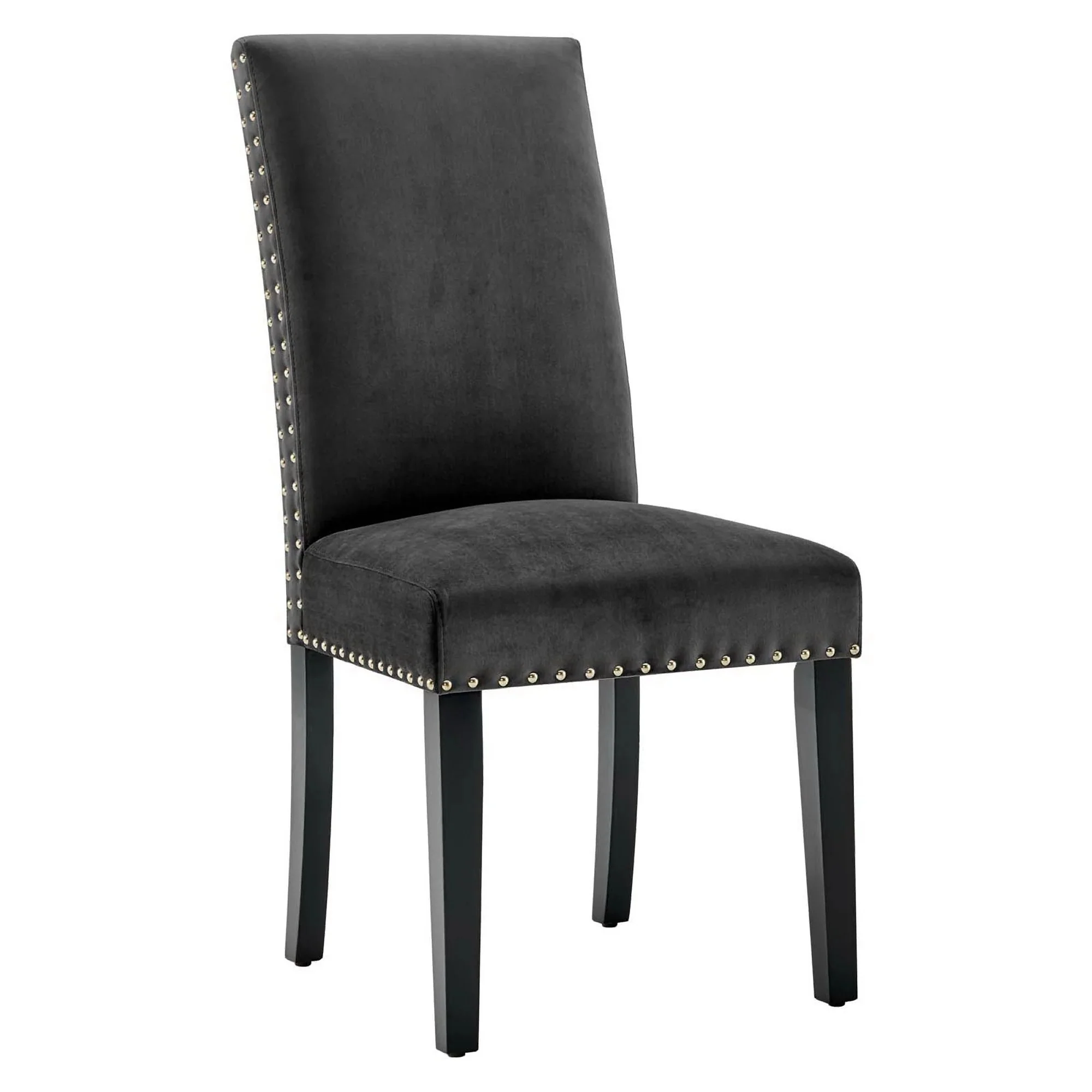 Set of 2 Performance Velvet Dining Side Chairs with Nailhead Trim - Image 2