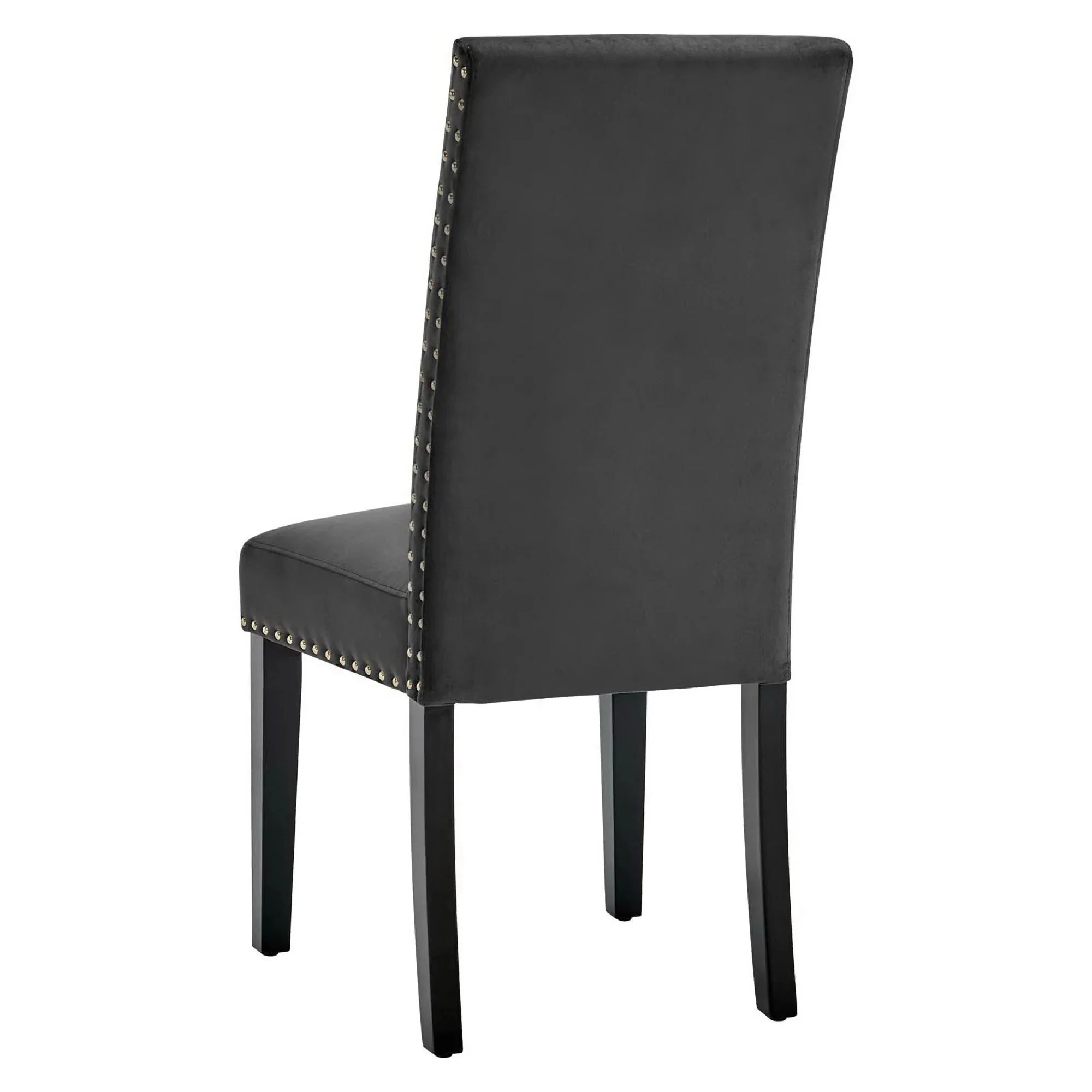 Set of 2 Performance Velvet Dining Side Chairs with Nailhead Trim - Image 4