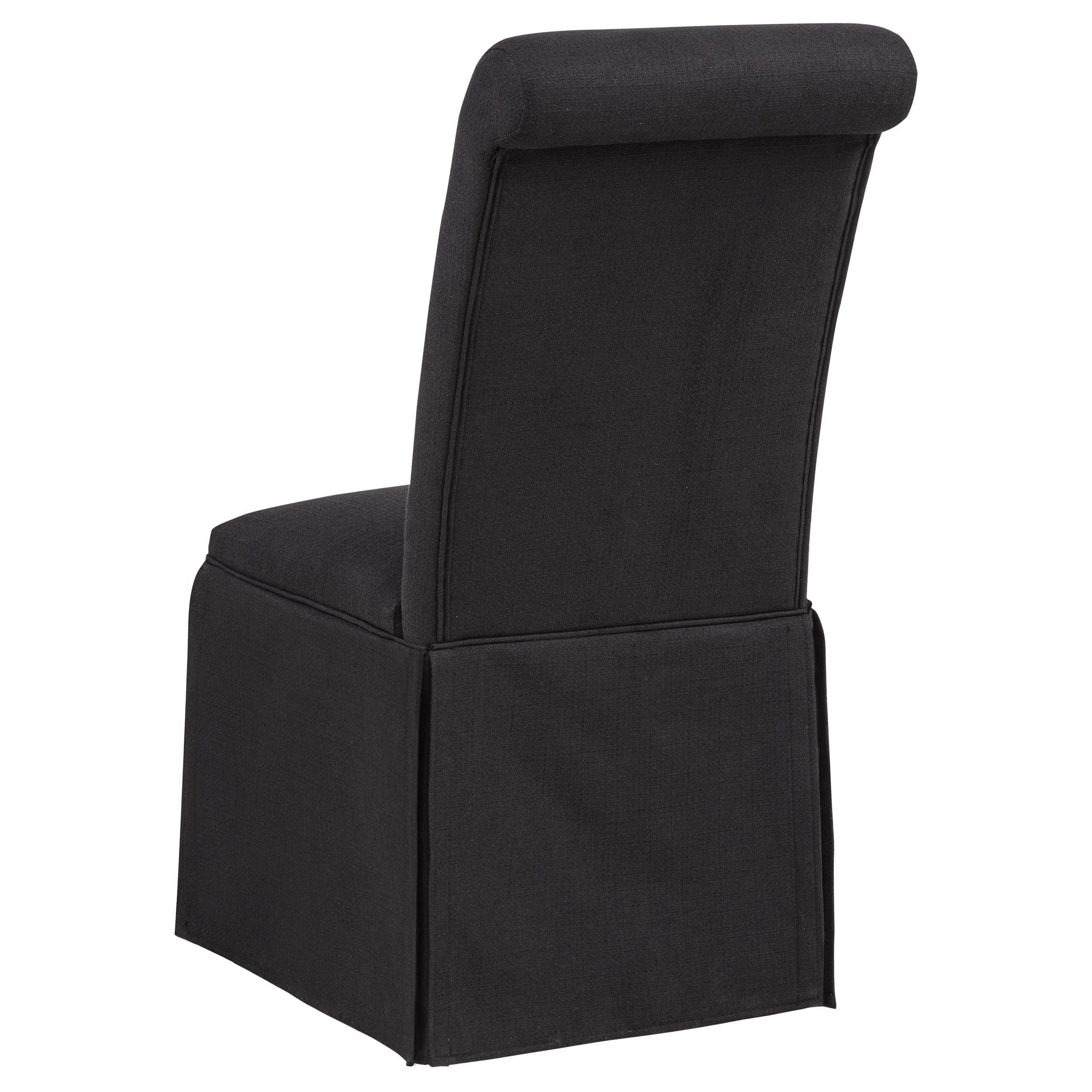 Shawna Upholstered Skirted Side Chair Black - Set of 2 - Image 10