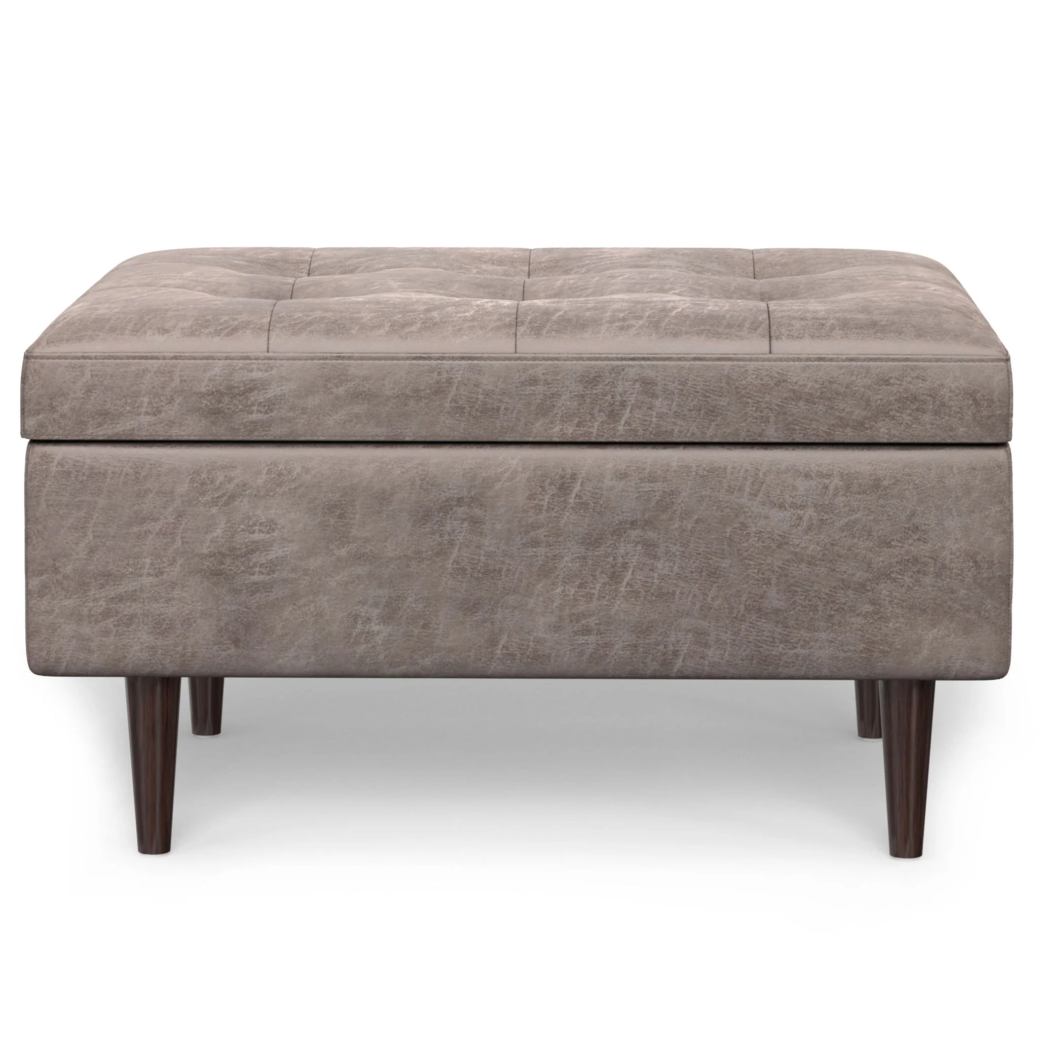 Shay - Large Square Coffee Table Storage Ottoman Mid-Century Style - Image 69