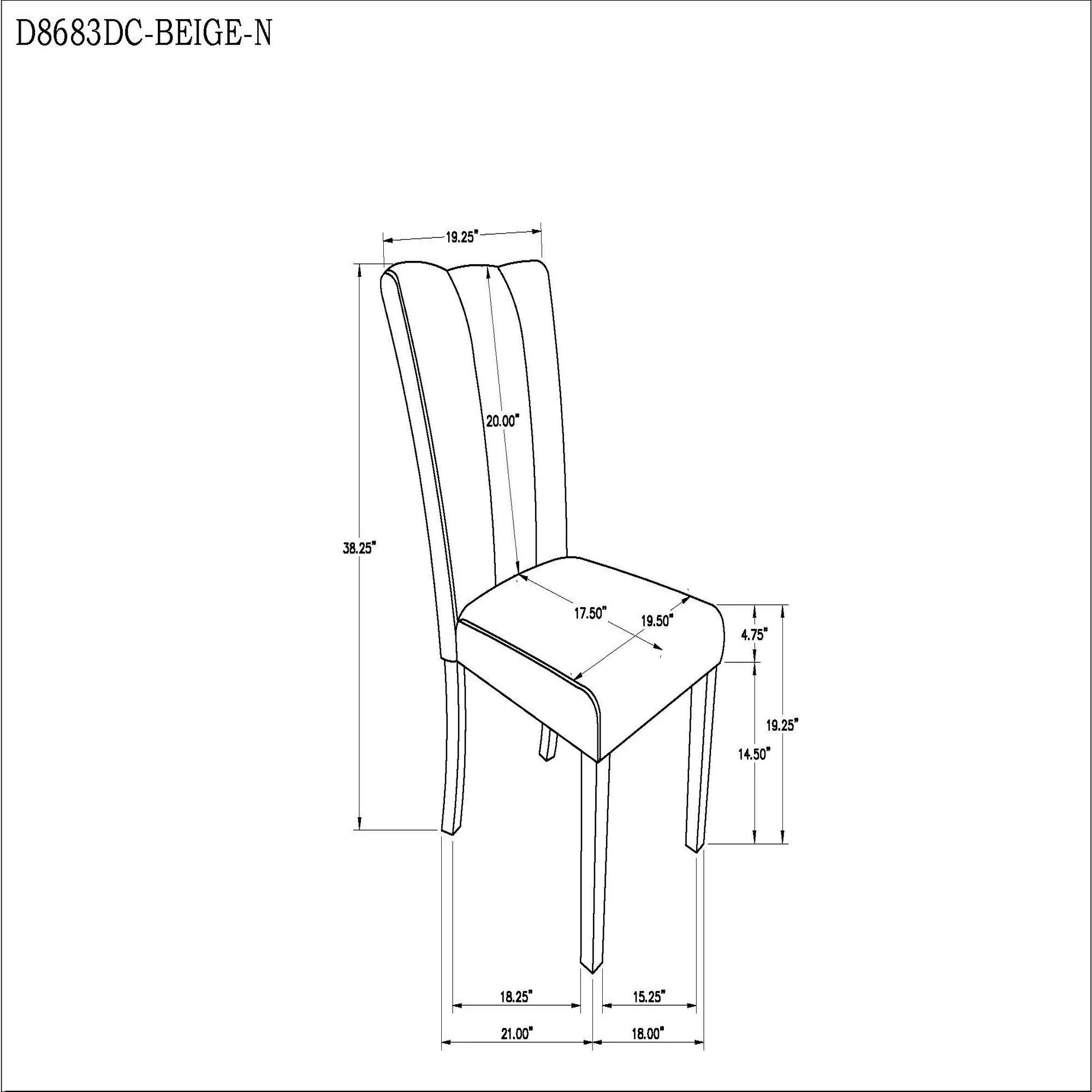 Sheena - 5 Pieces Dining Table Set With Chairs - Image 2