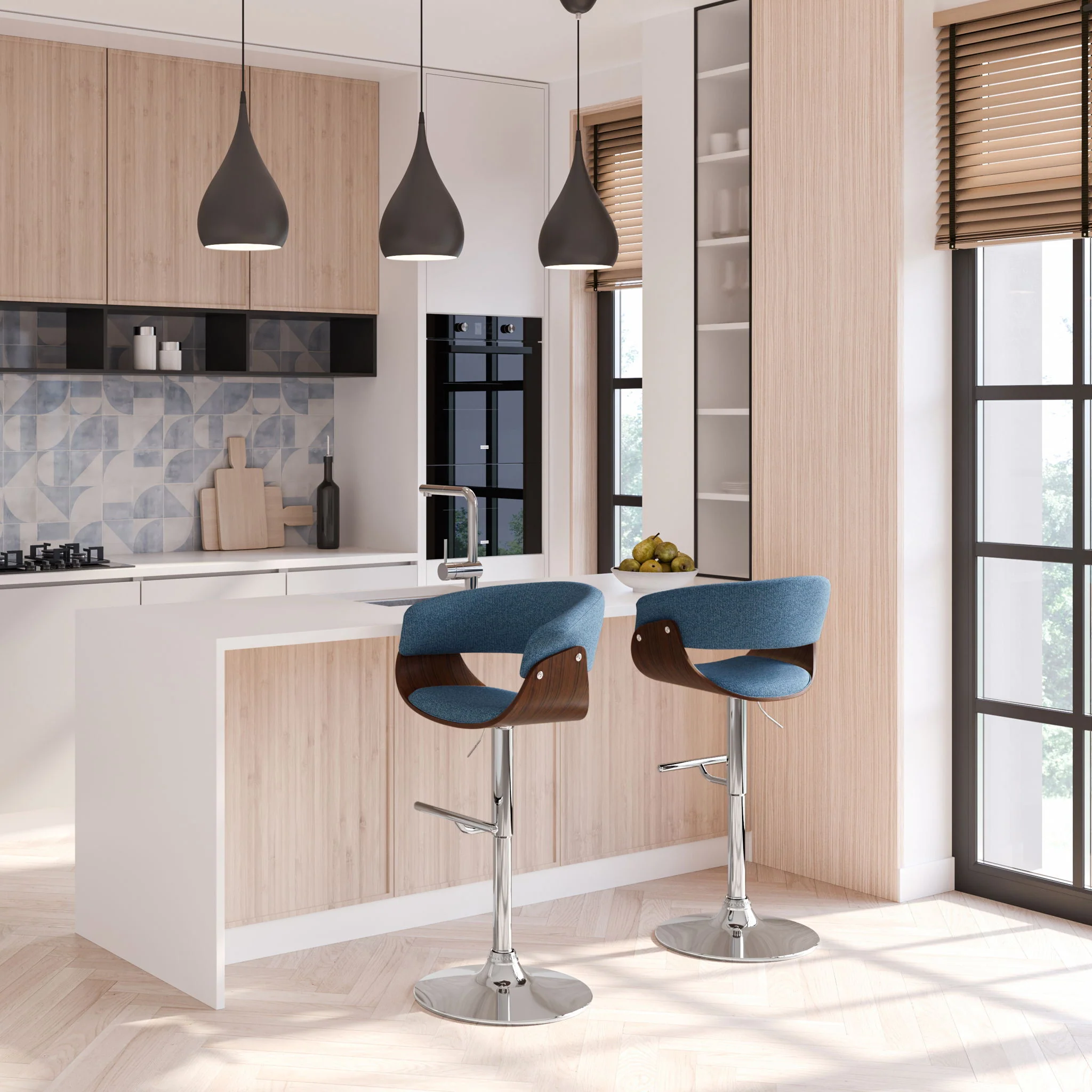 Sheldon - Upholstered Adjustable Swivel Bar Stool - Image 6