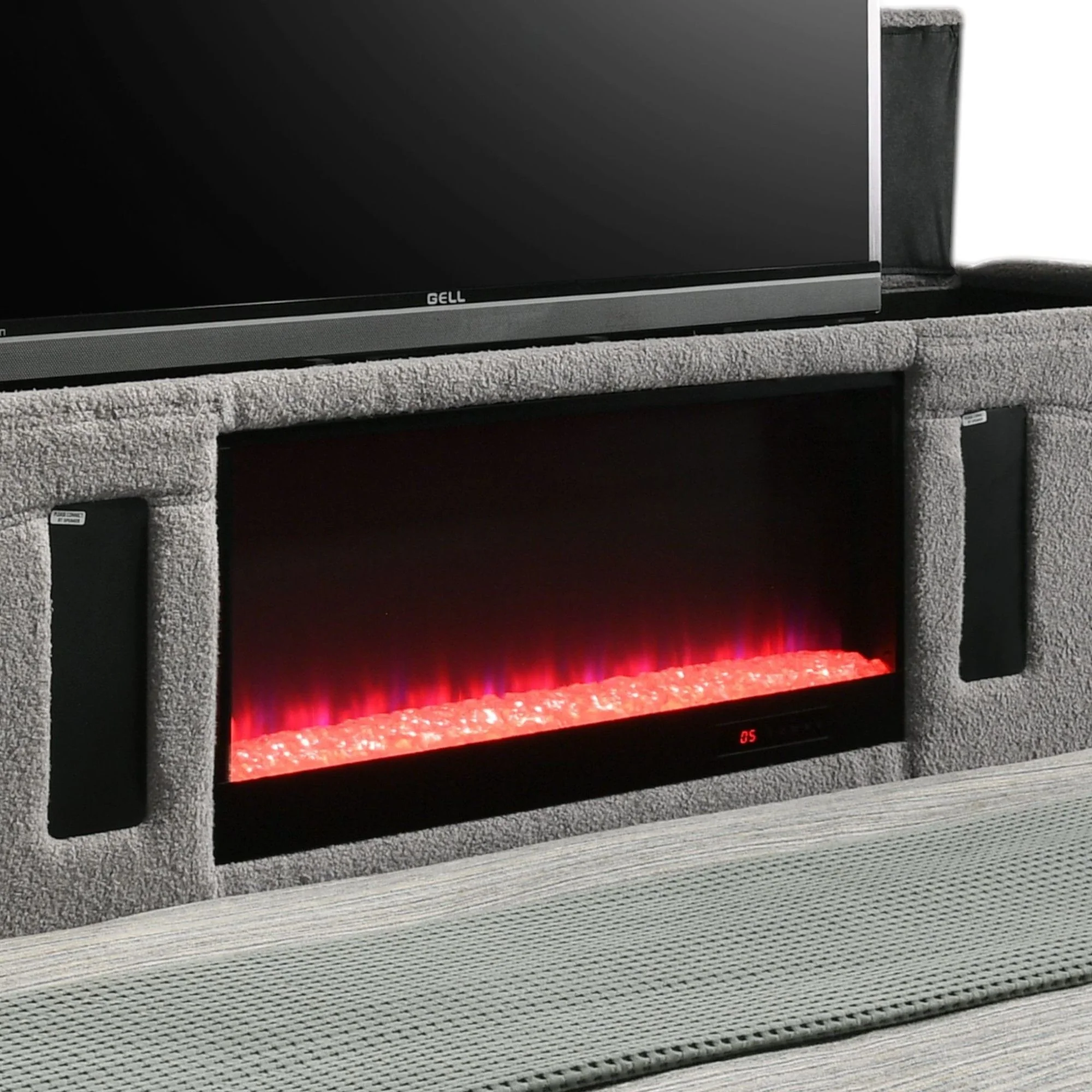 Shelyn - Bed With LED, TV Stand, Fireplace & Bluetooth - Image 3